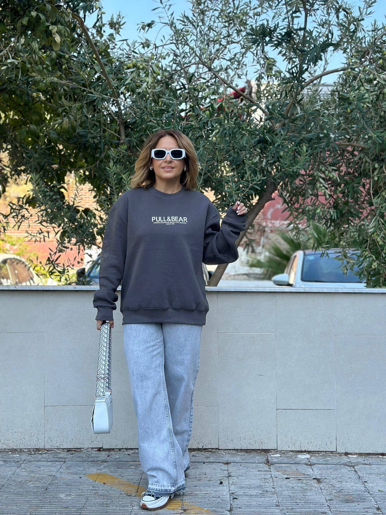 Füme Şardonlu Sweatshirt