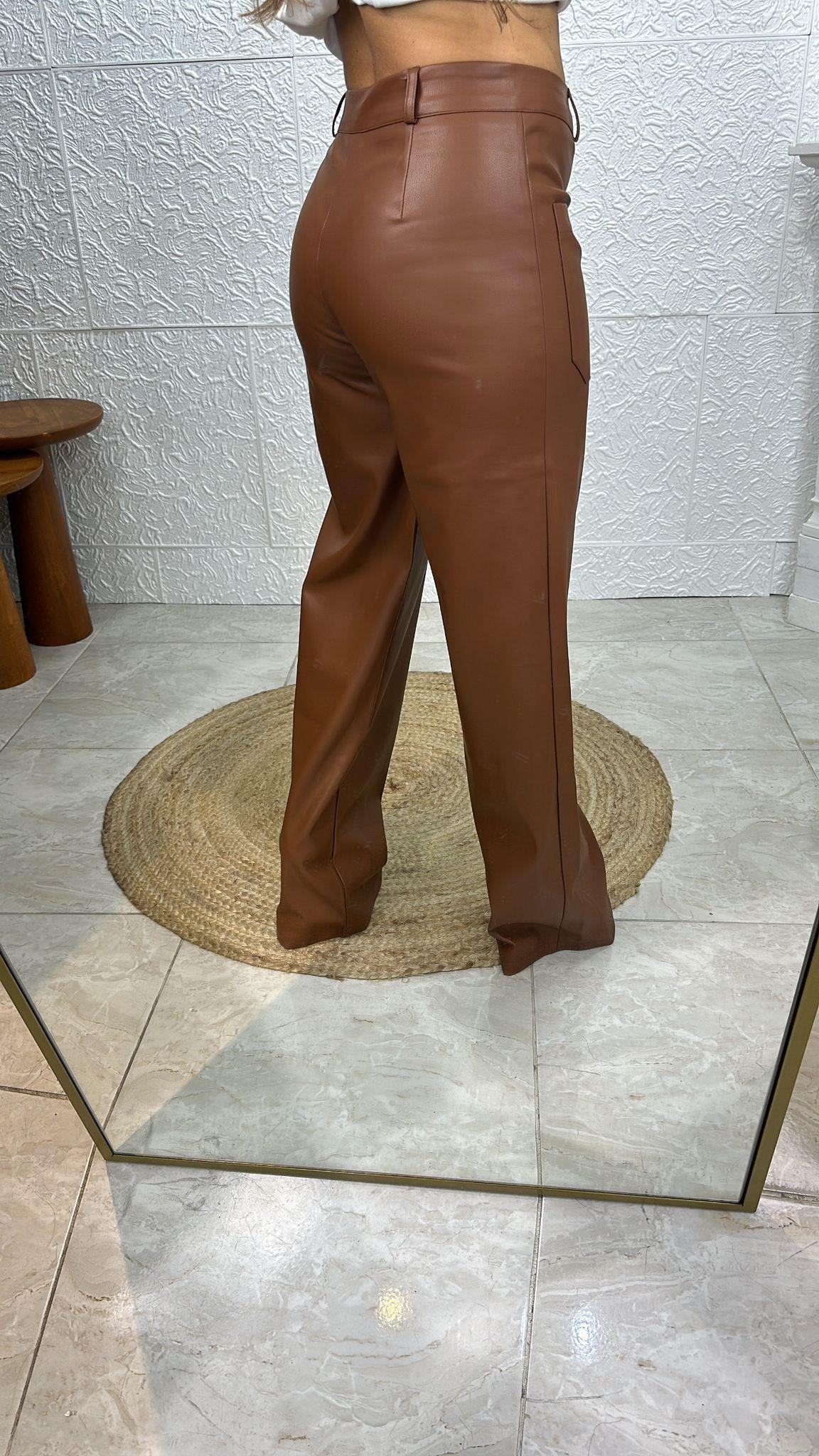 İKİ CEPLİ TABA DERİ PANTOLON