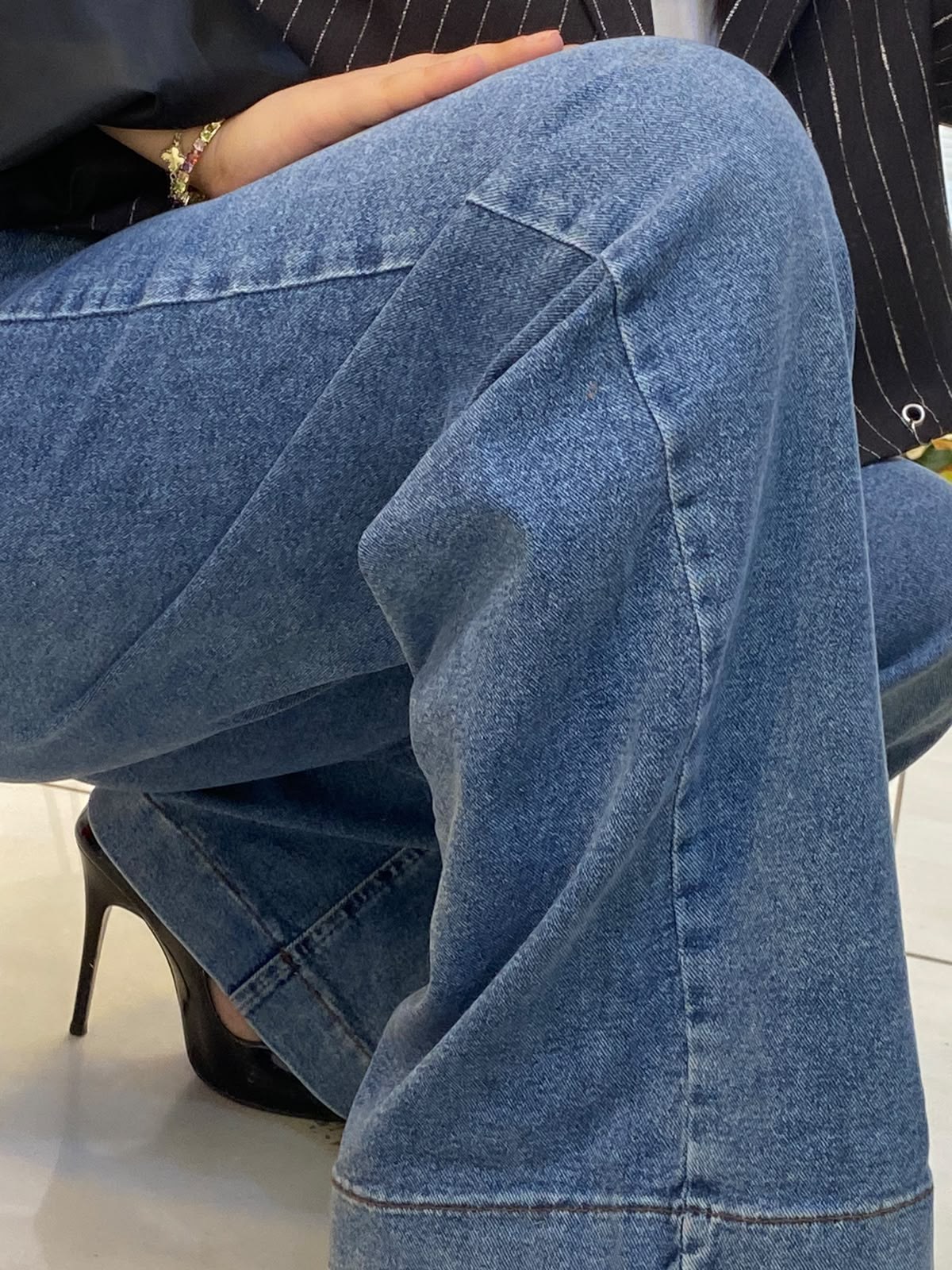Kemerli Kahve Jean Pantolon