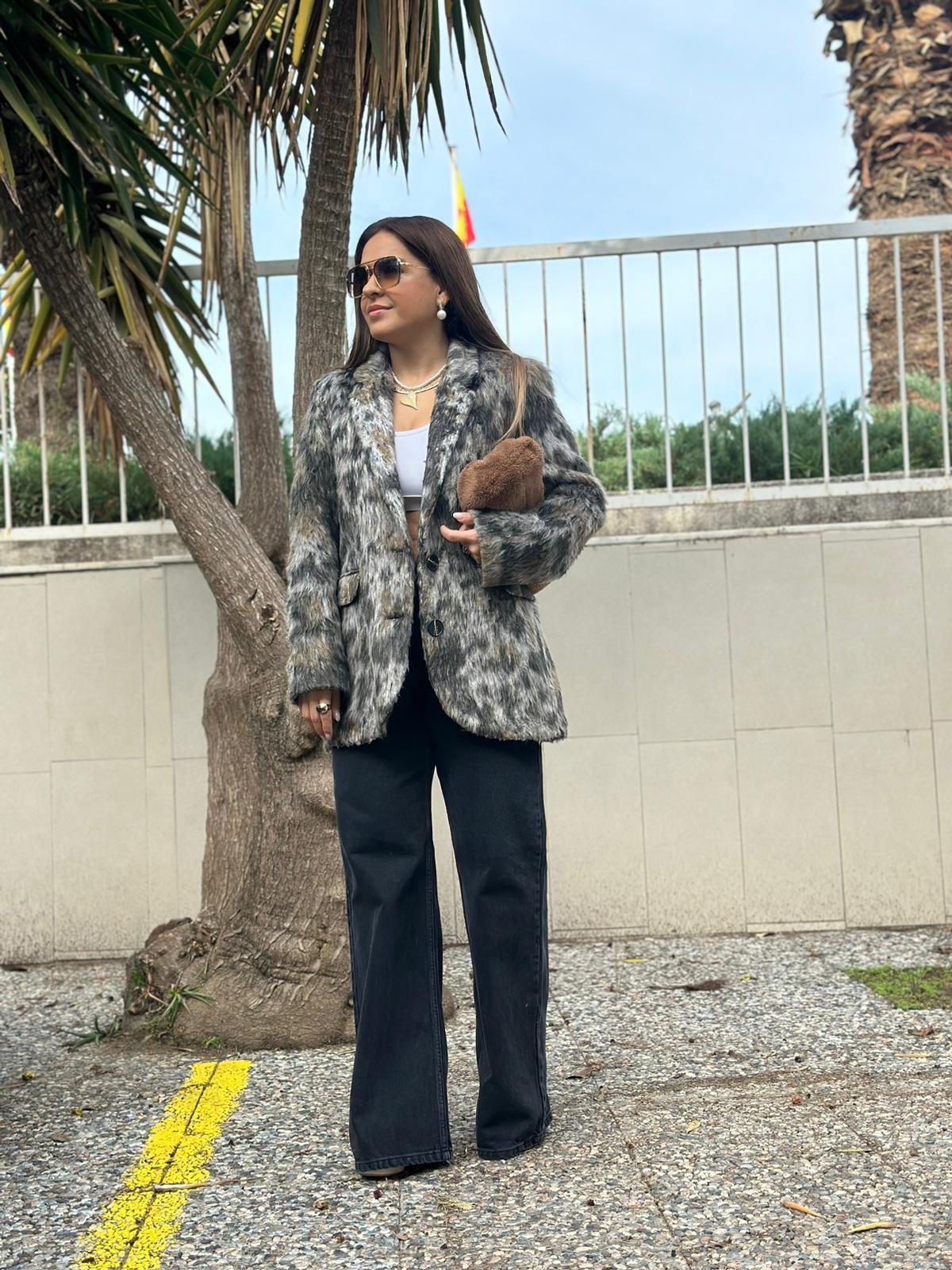 KIRÇILLI LEOPAR BLAZER CEKET