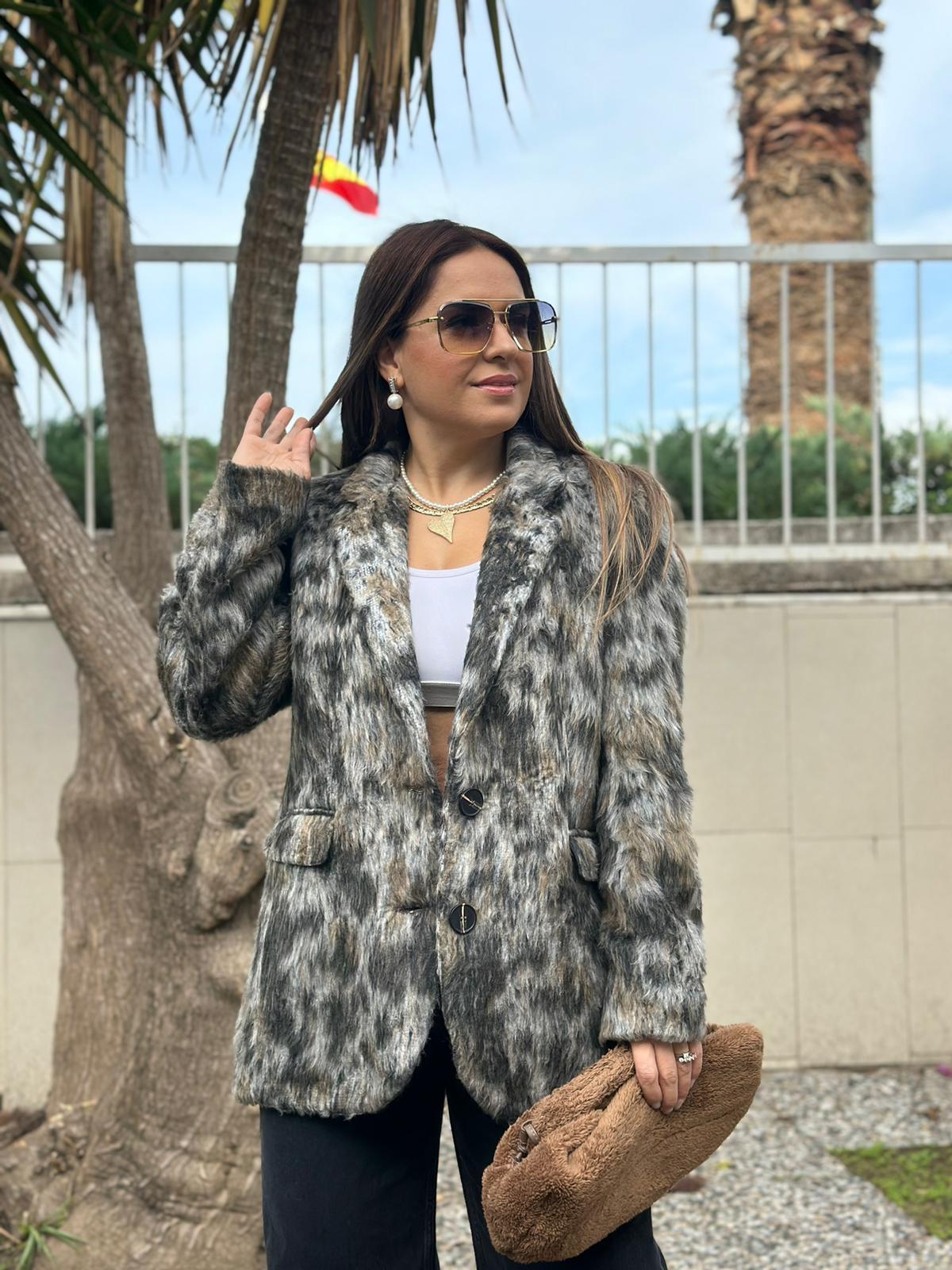 KIRÇILLI LEOPAR BLAZER CEKET