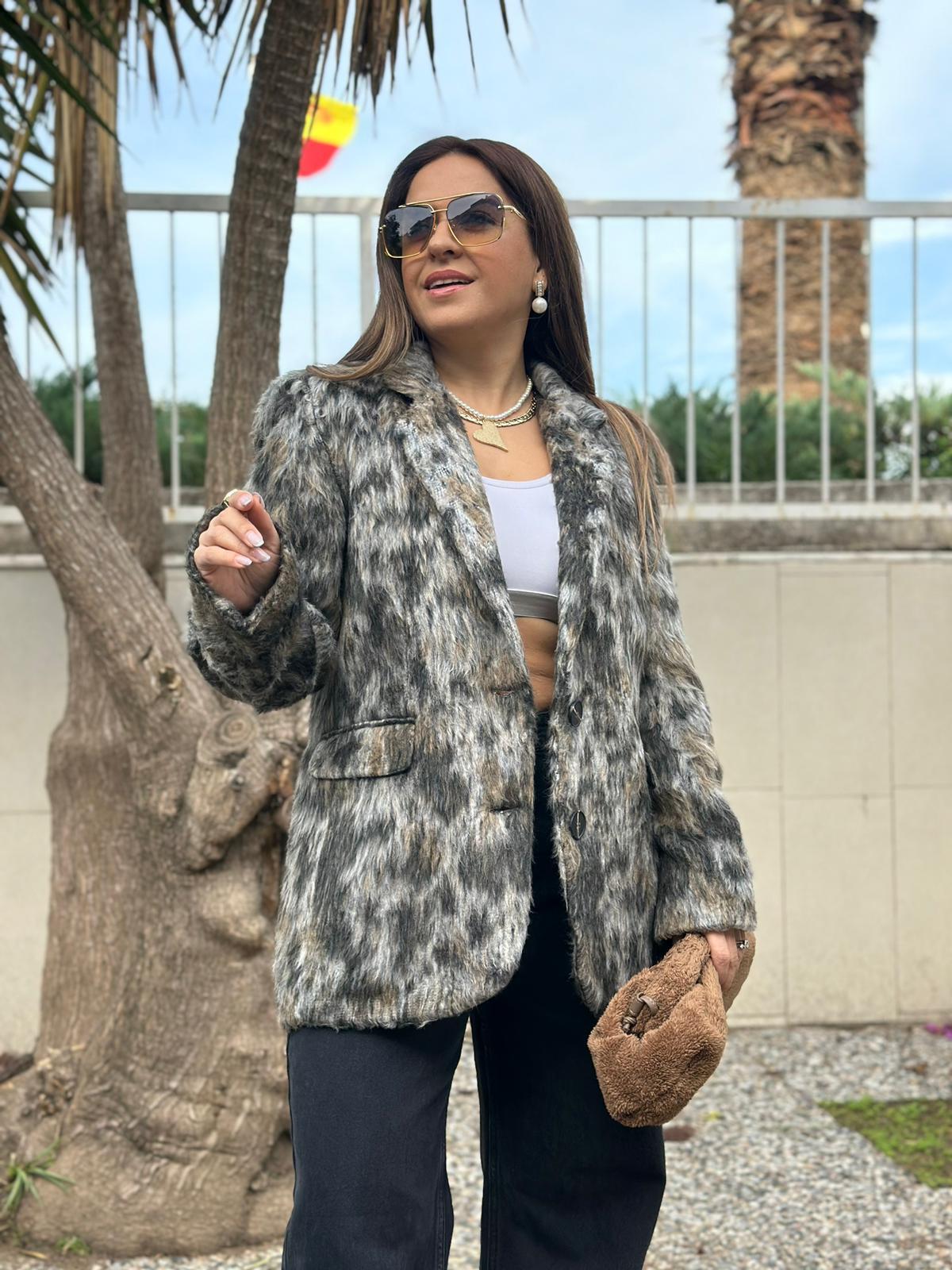 KIRÇILLI LEOPAR BLAZER CEKET