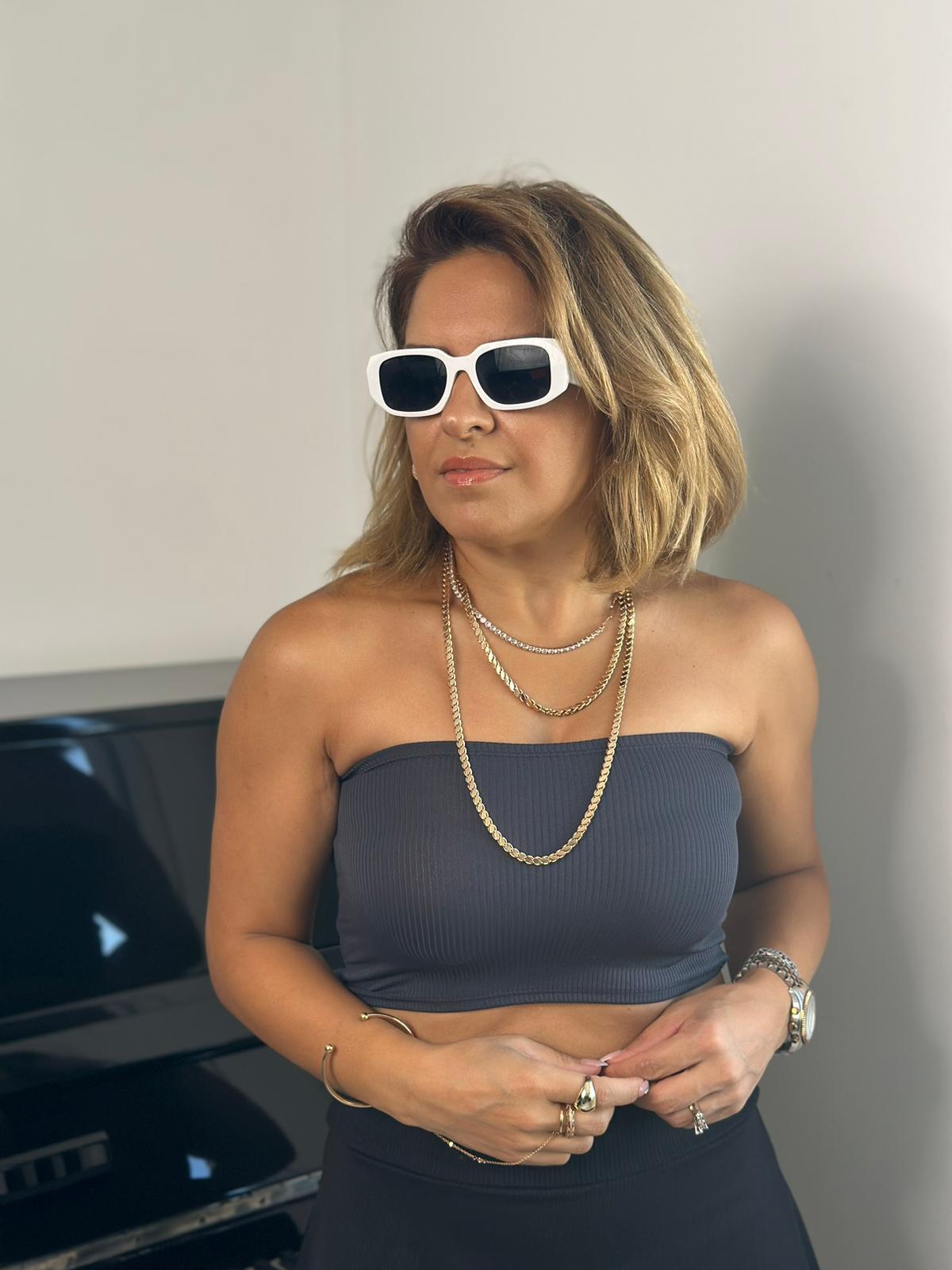 Kısa Straplez Füme Crop