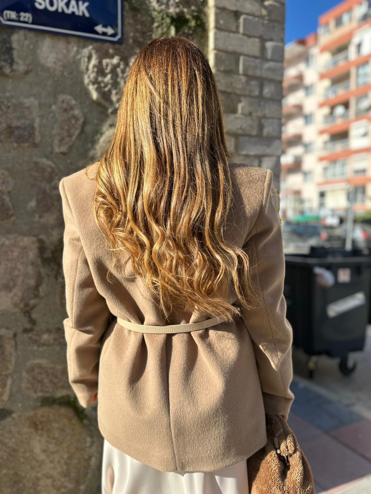 Koyu Vizon Peluş Ceket