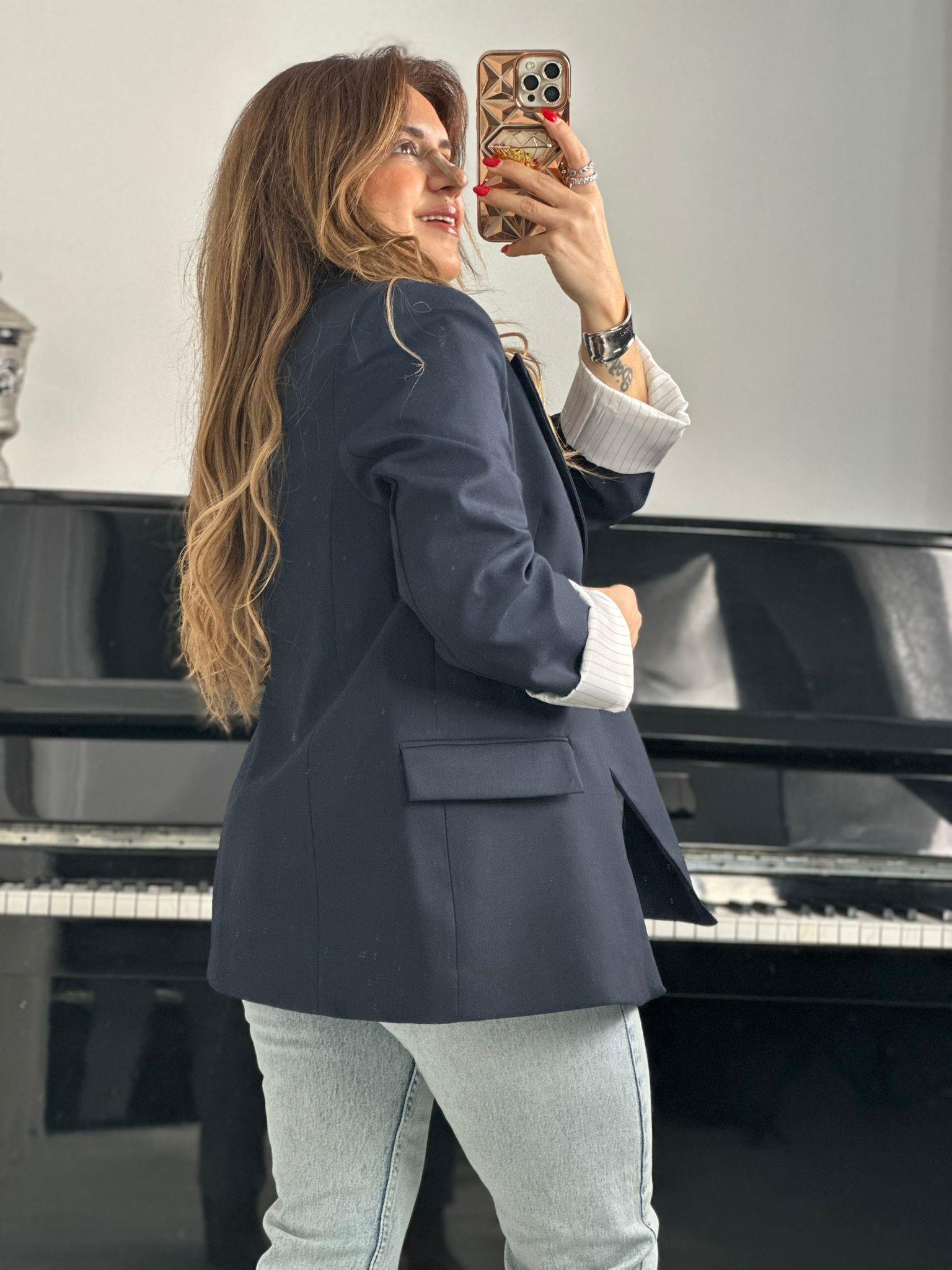 Lacivert Blazer Ceket