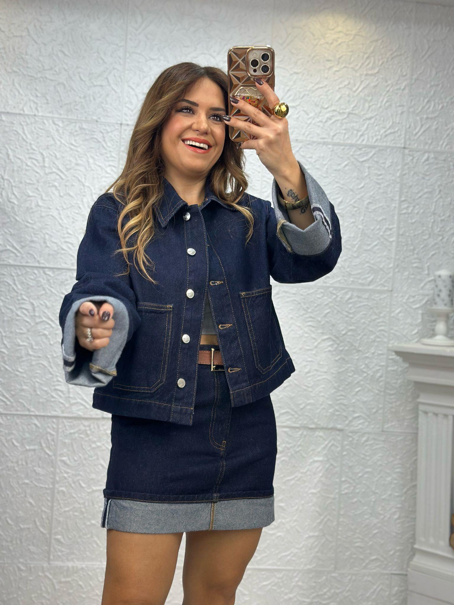 Lacivert Jean Ceket