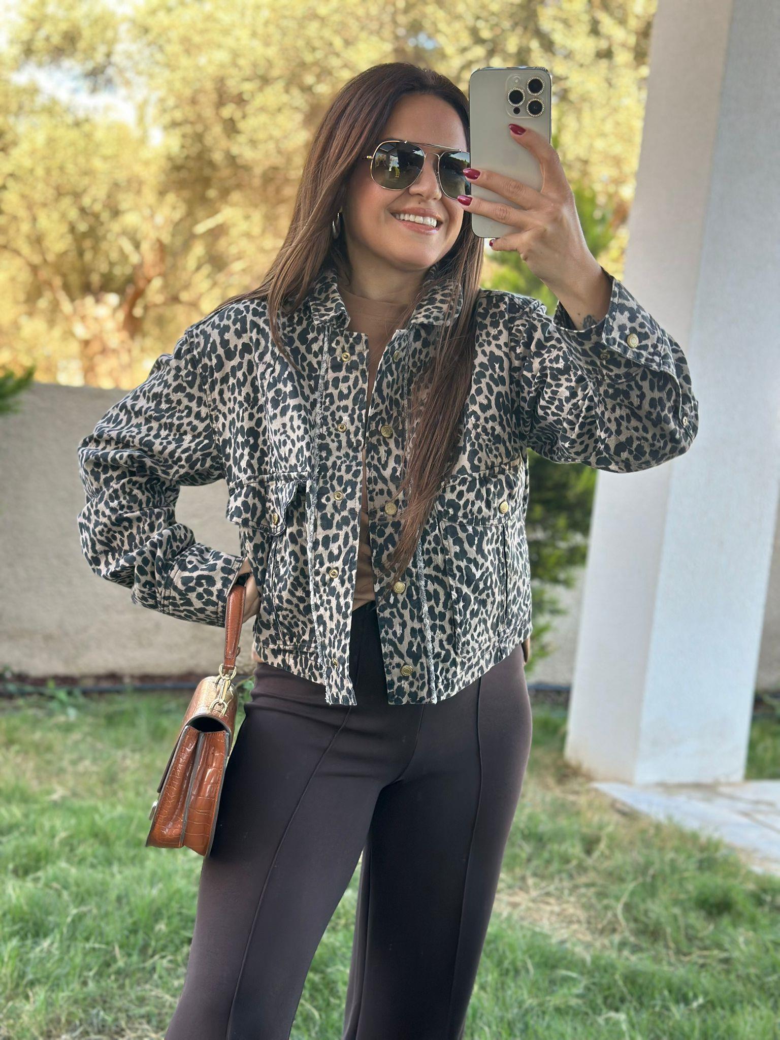 Leopar Desenli Ceket