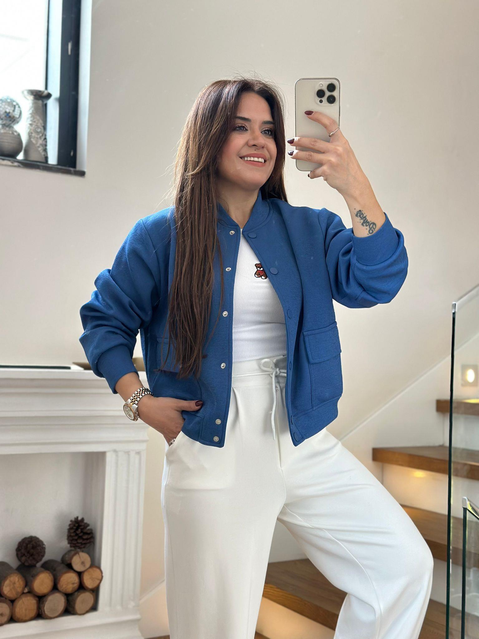 Mavi Scuba Bomber Ceket