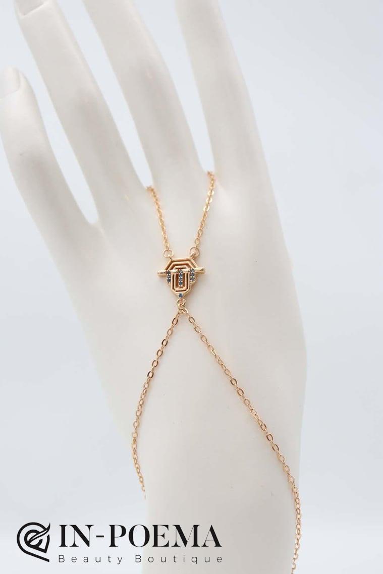 Mavi Taşlı Gold Şahmeran