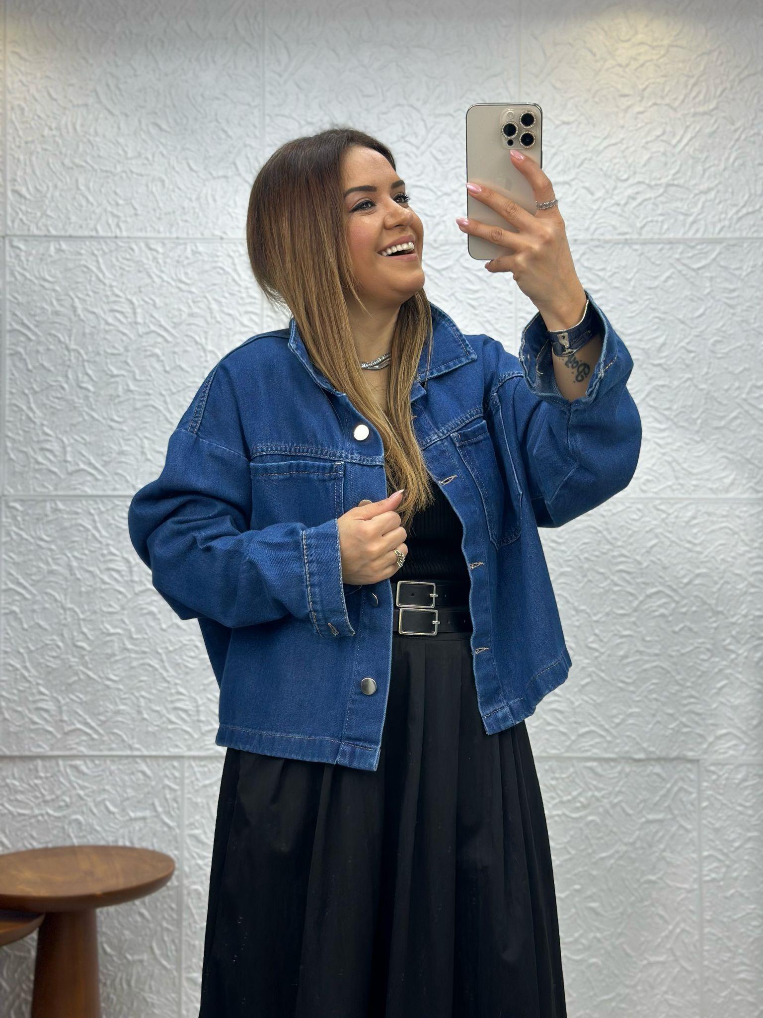 Ms Jean Koyu Mavi Jean Ceket