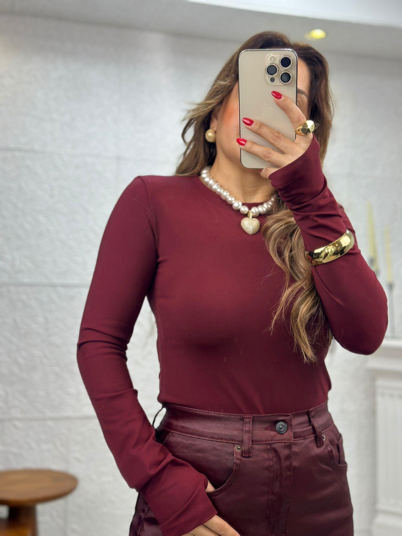 Parmak Geçmeli Bordo Body