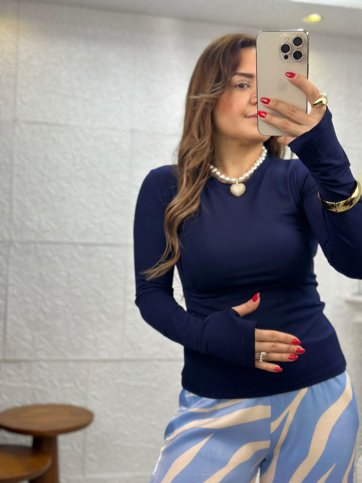Parmak Geçmeli Lacivert Basic Body