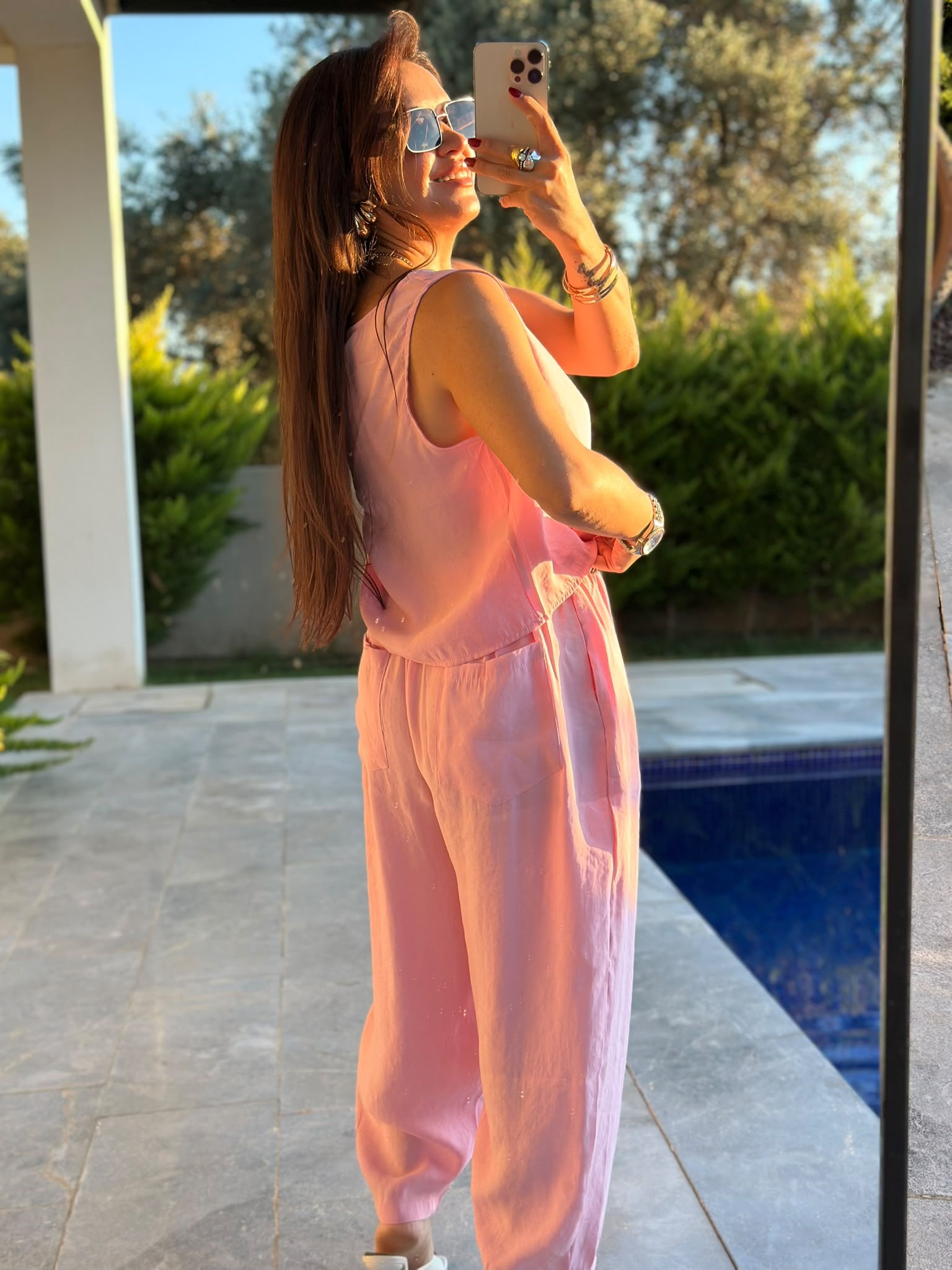 Pembe Modal Pantolon Takım