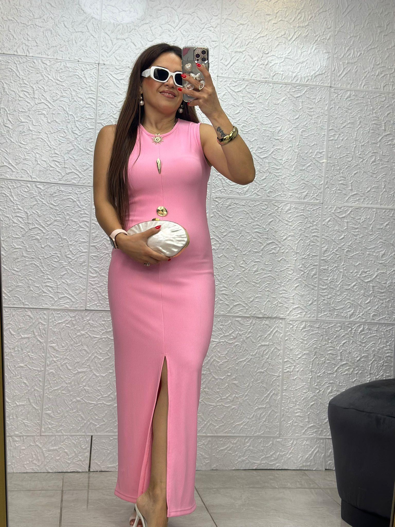 Pembe Otoman Elbise