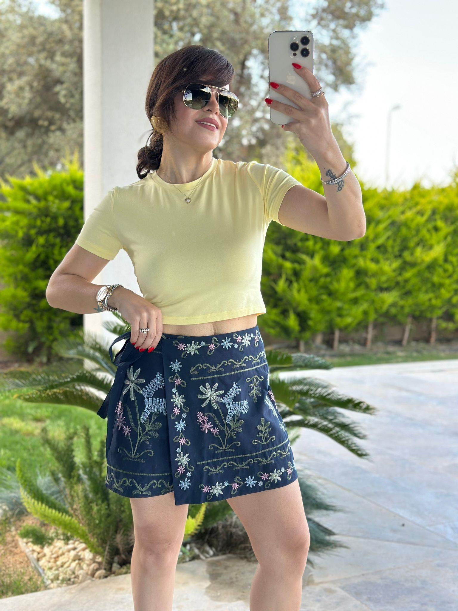 Sarı Crop Tshirt