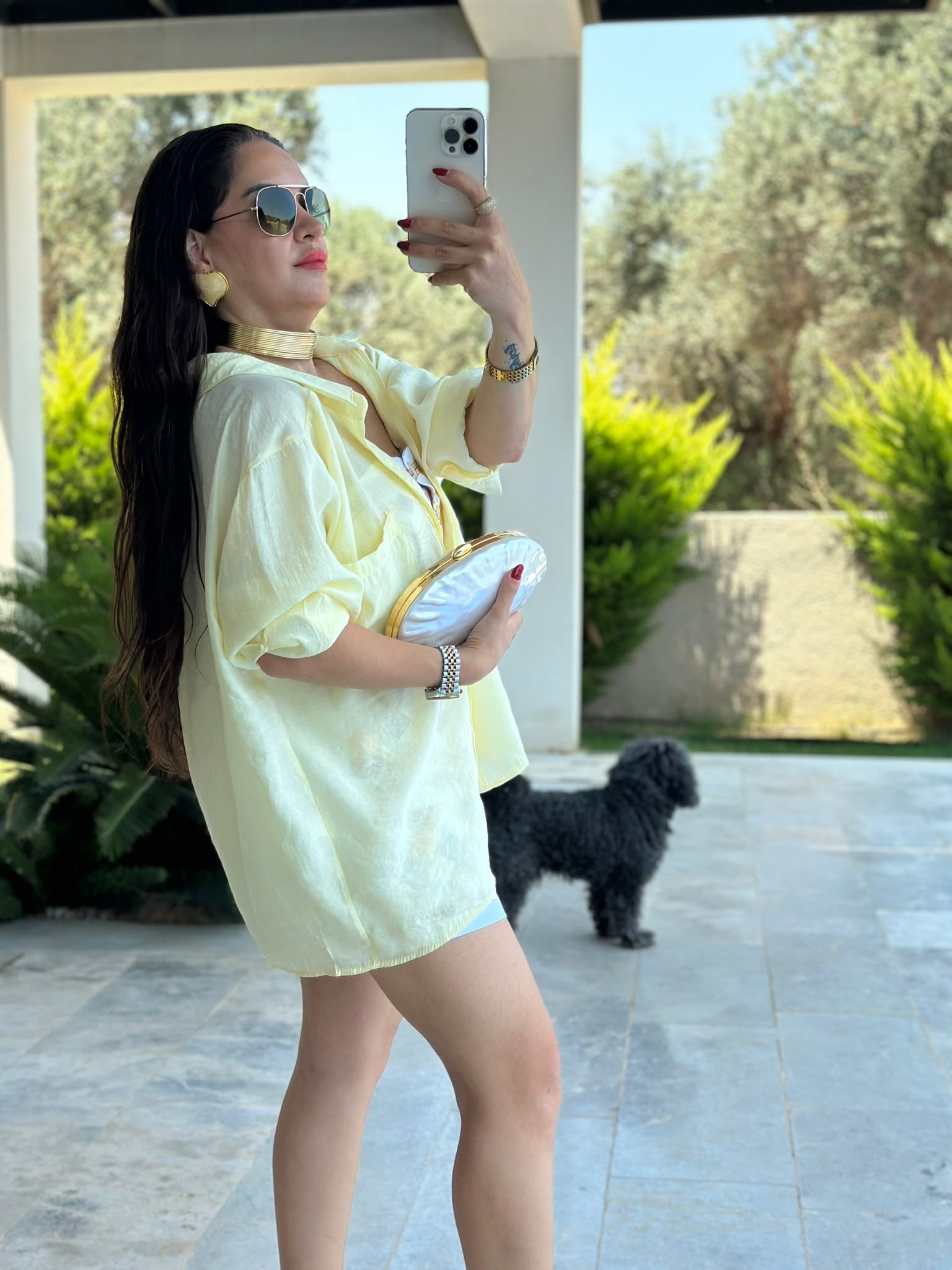 Sarı Oversize Gömlek