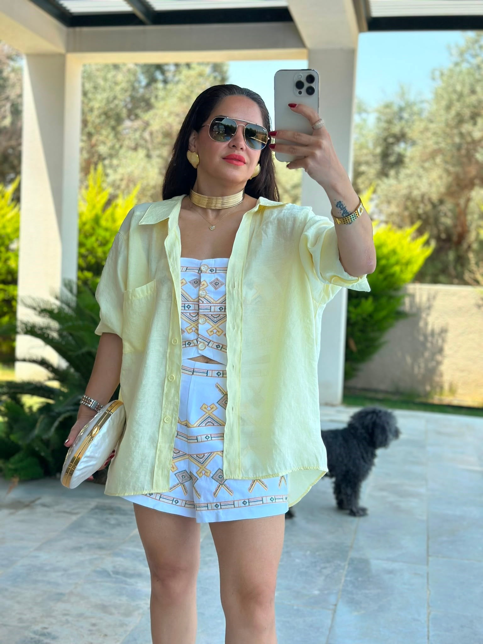Sarı Oversize Gömlek