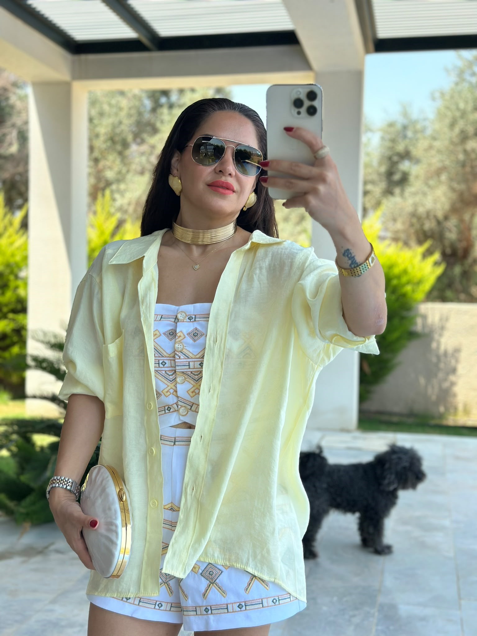 Sarı Oversize Gömlek