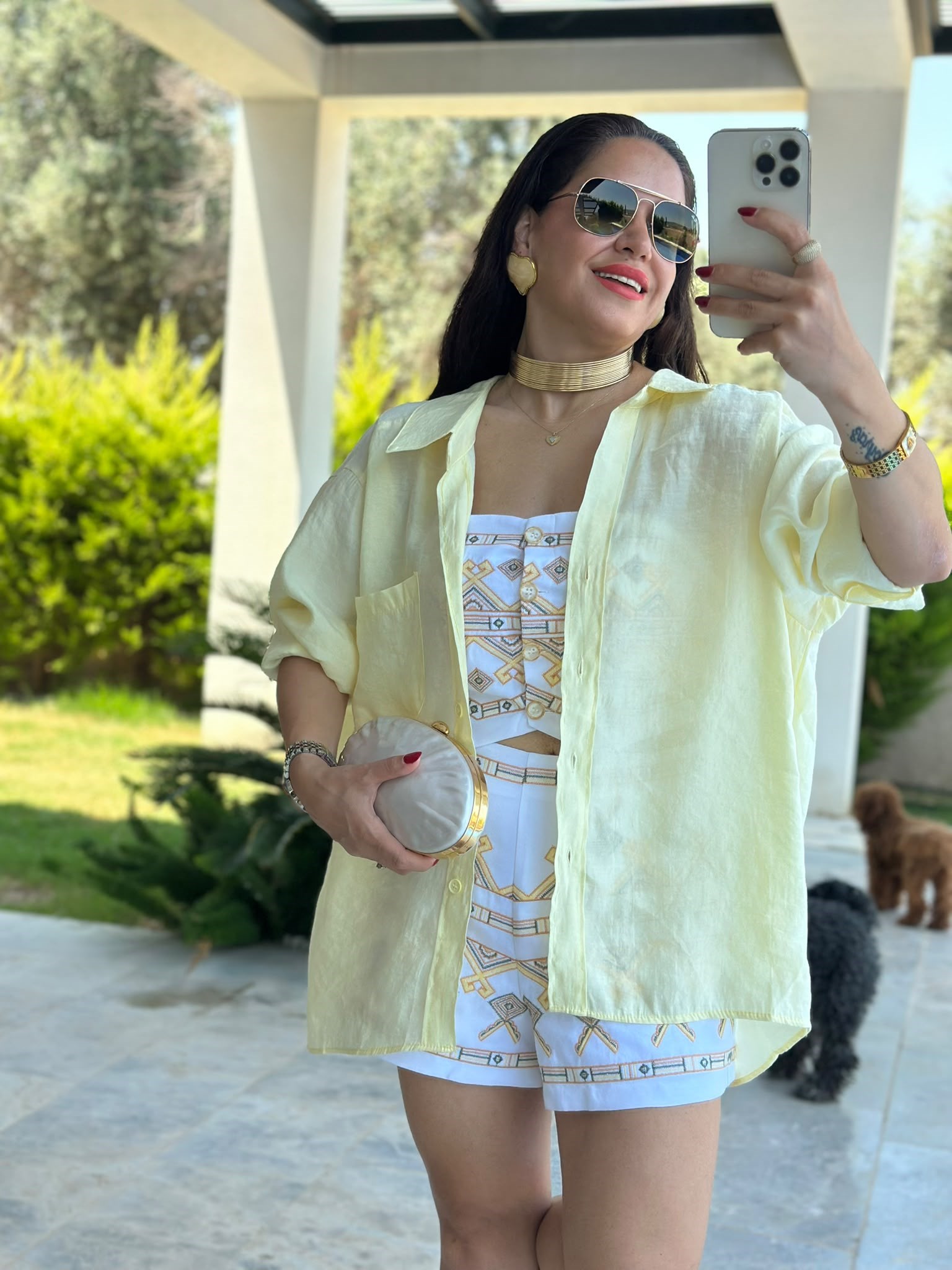 Sarı Oversize Gömlek