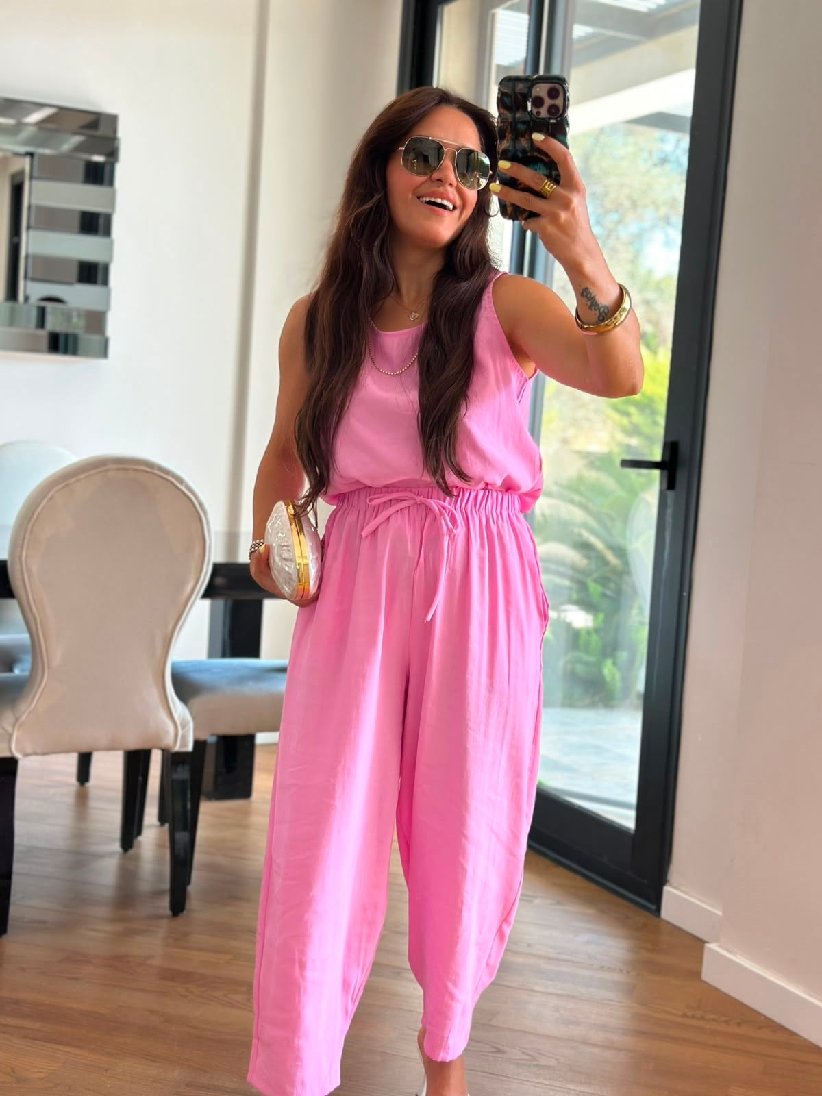 Şeker Pembe Modal Pantolon Takım