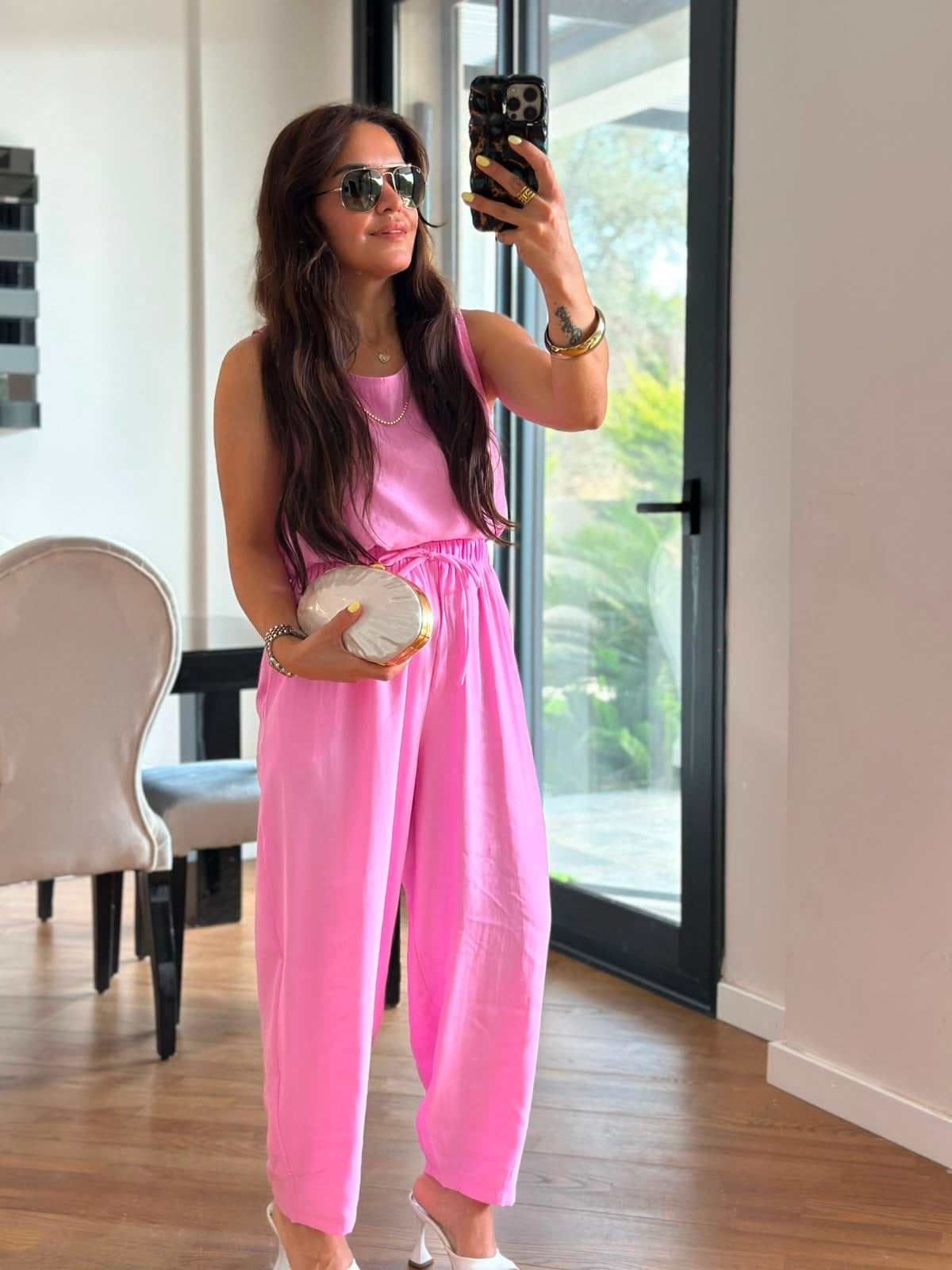 Şeker Pembe Modal Pantolon Takım