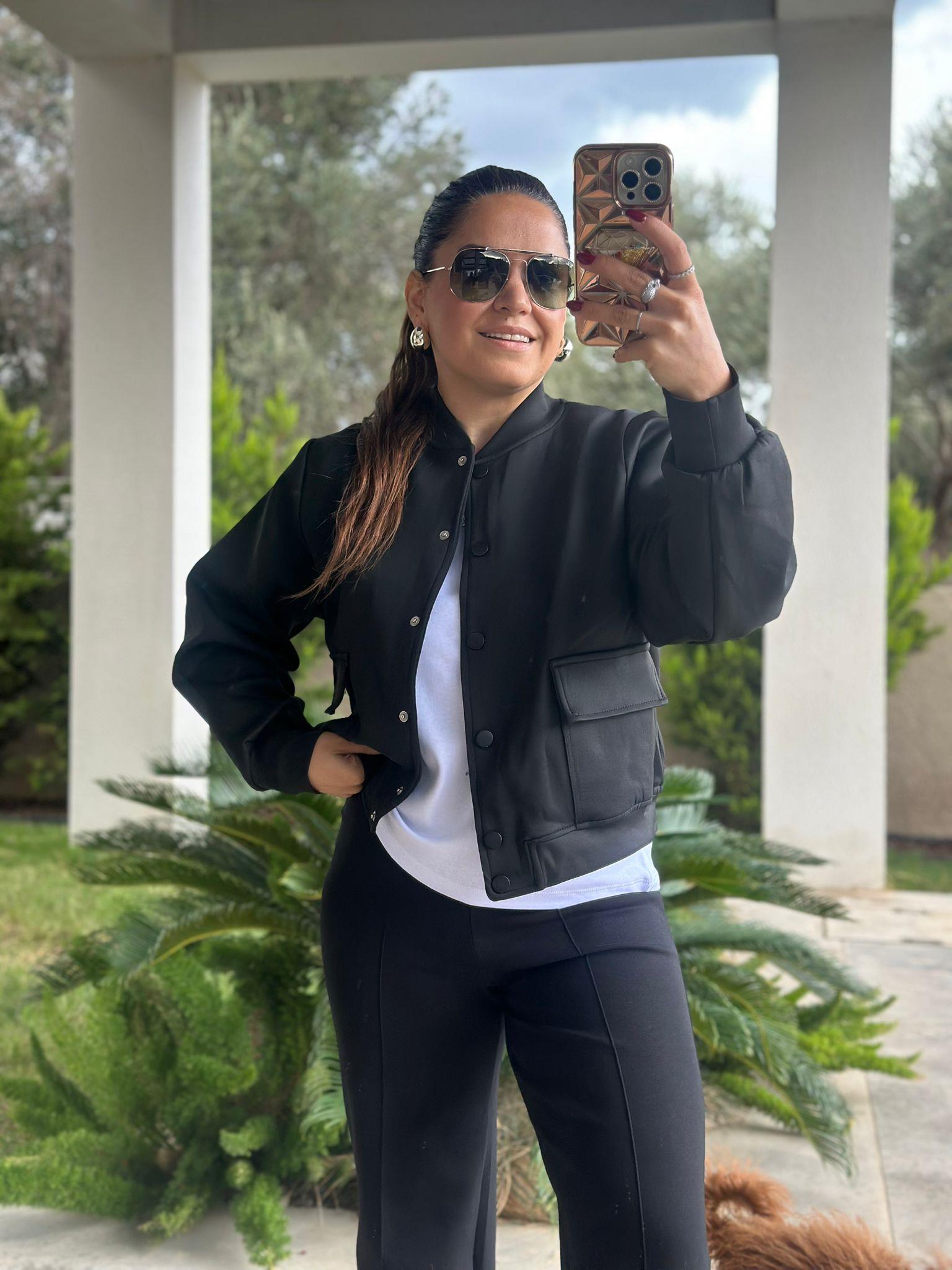 Siyah Bomber Ceket
