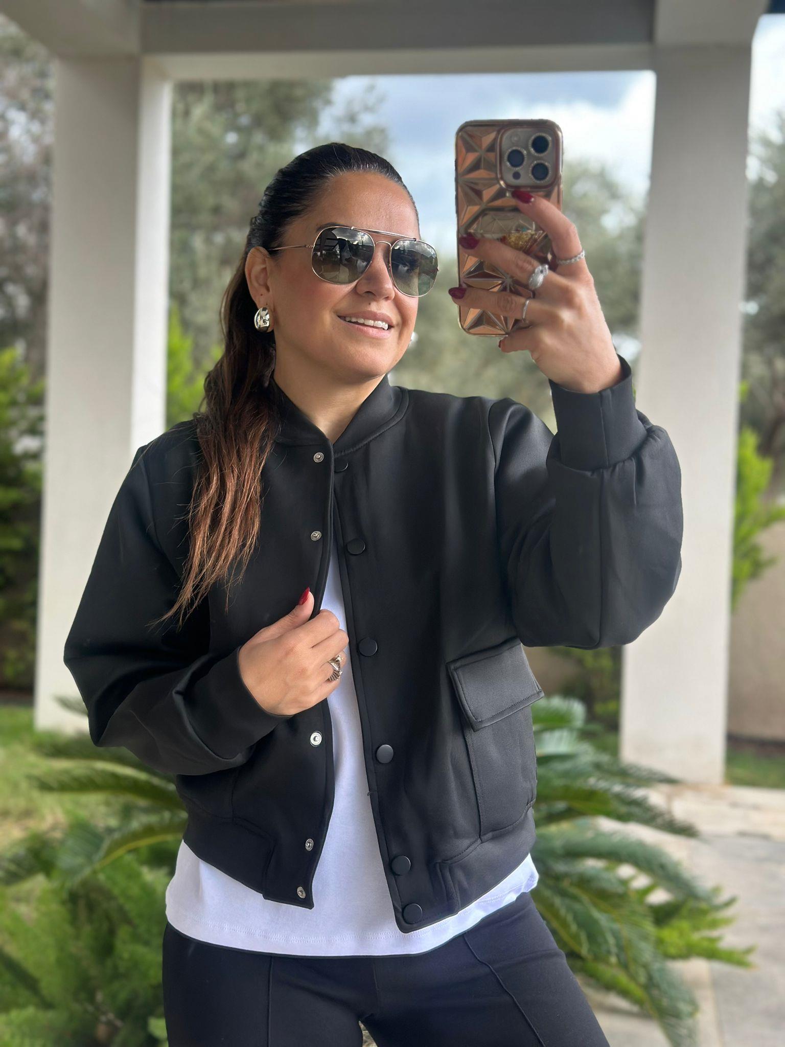 Siyah Bomber Ceket