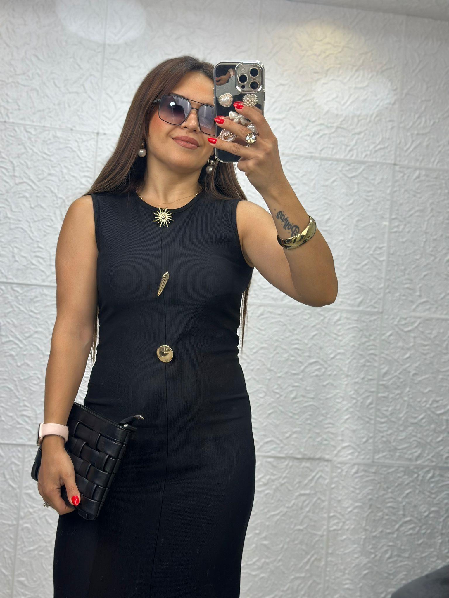 Siyah Otoman Elbise