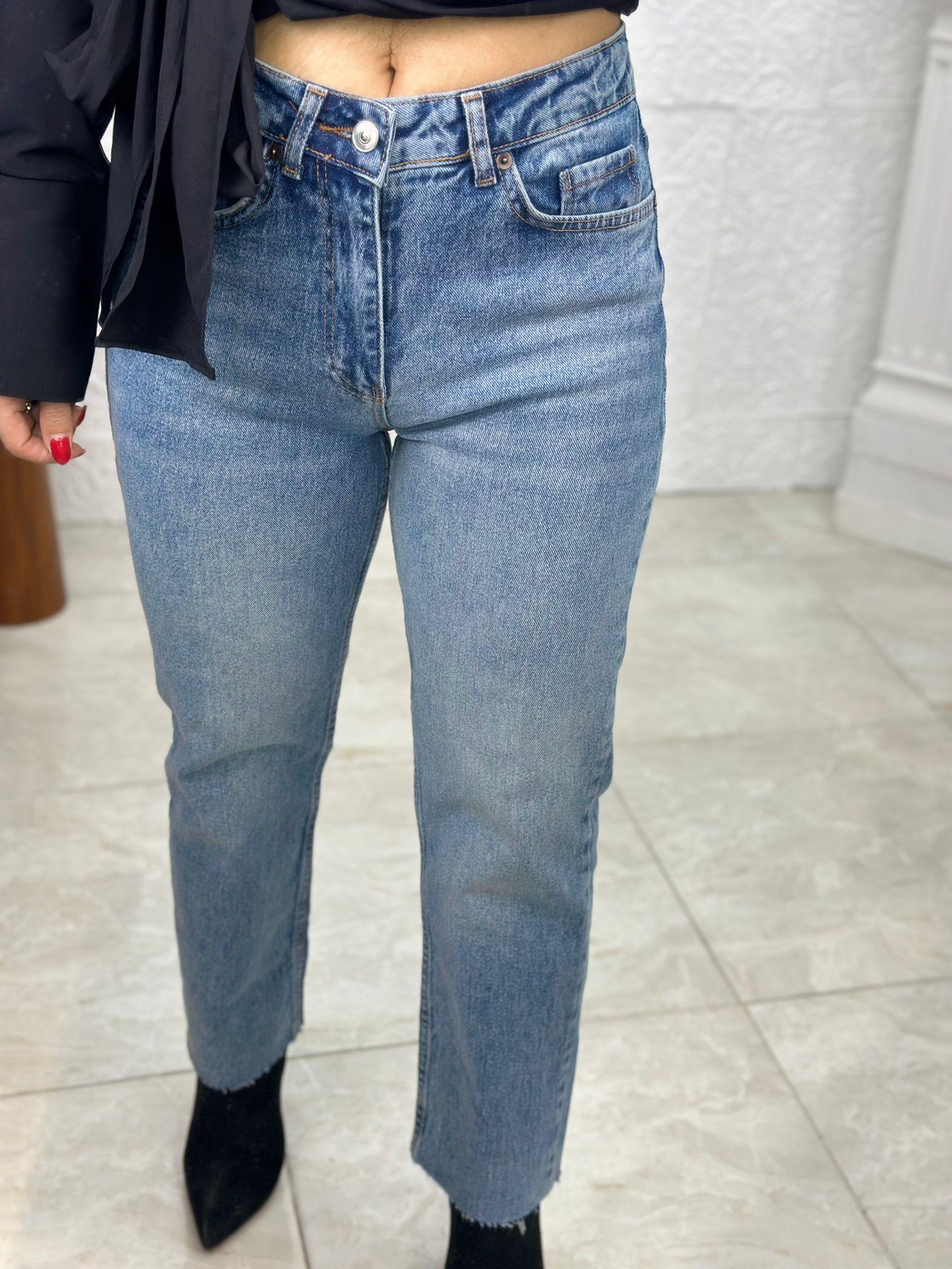Taşlanmış Mavi Zr Jean Pantolon