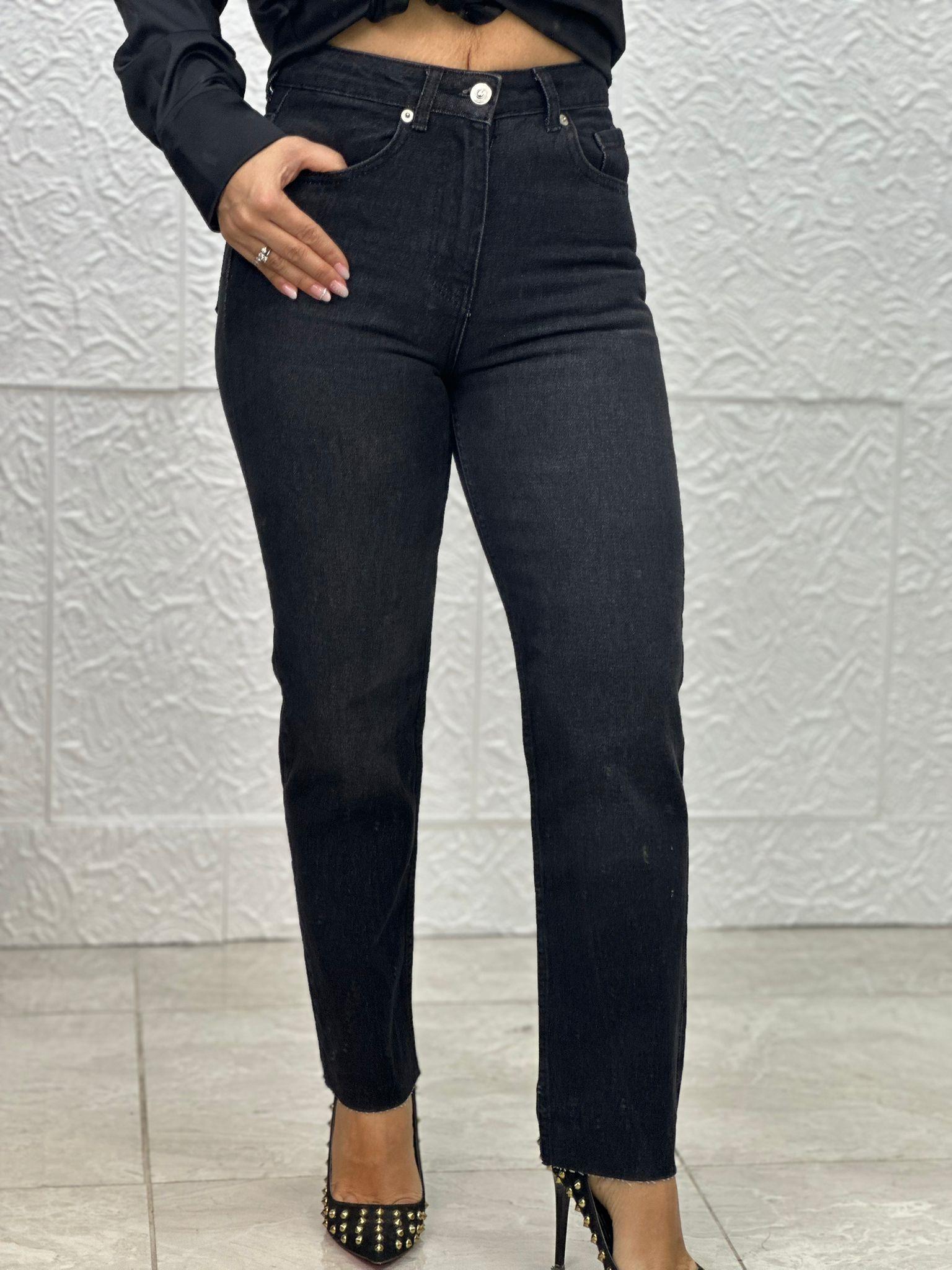 Taşlanmış Siyah Zr Jean Pantolon