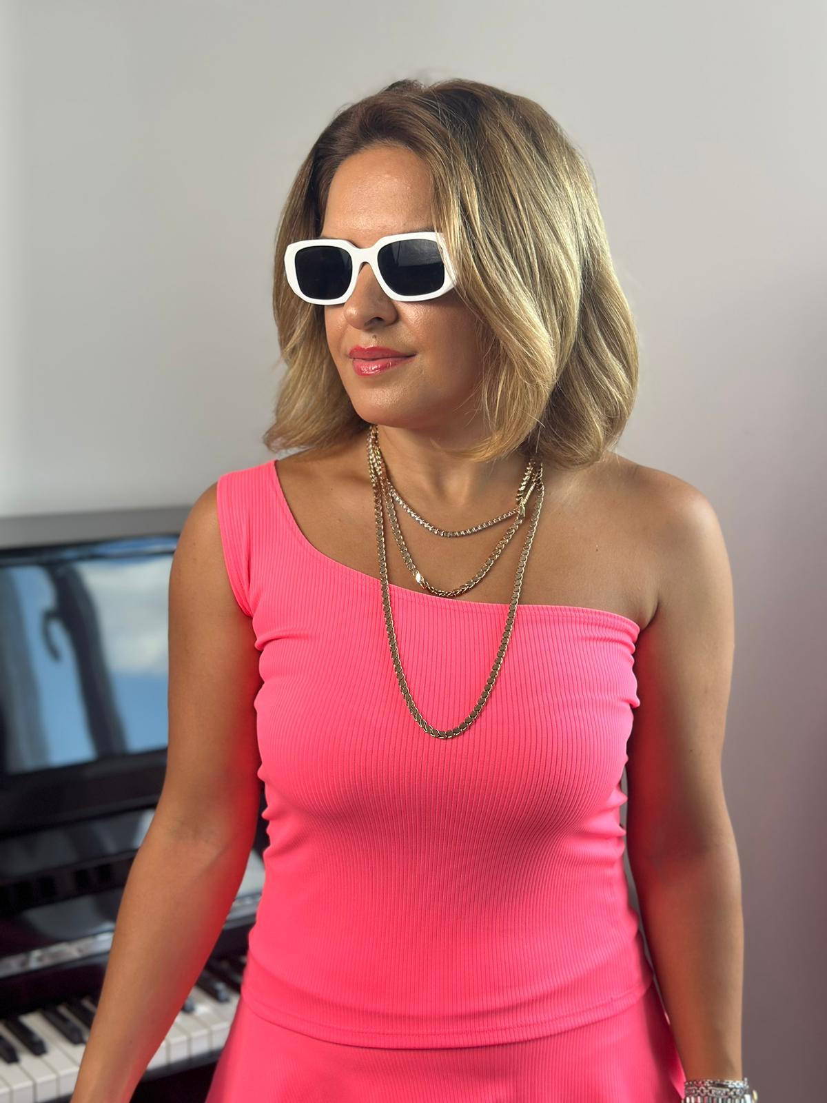 Tek Omuzlu Uzun Fitilli Pembe Body