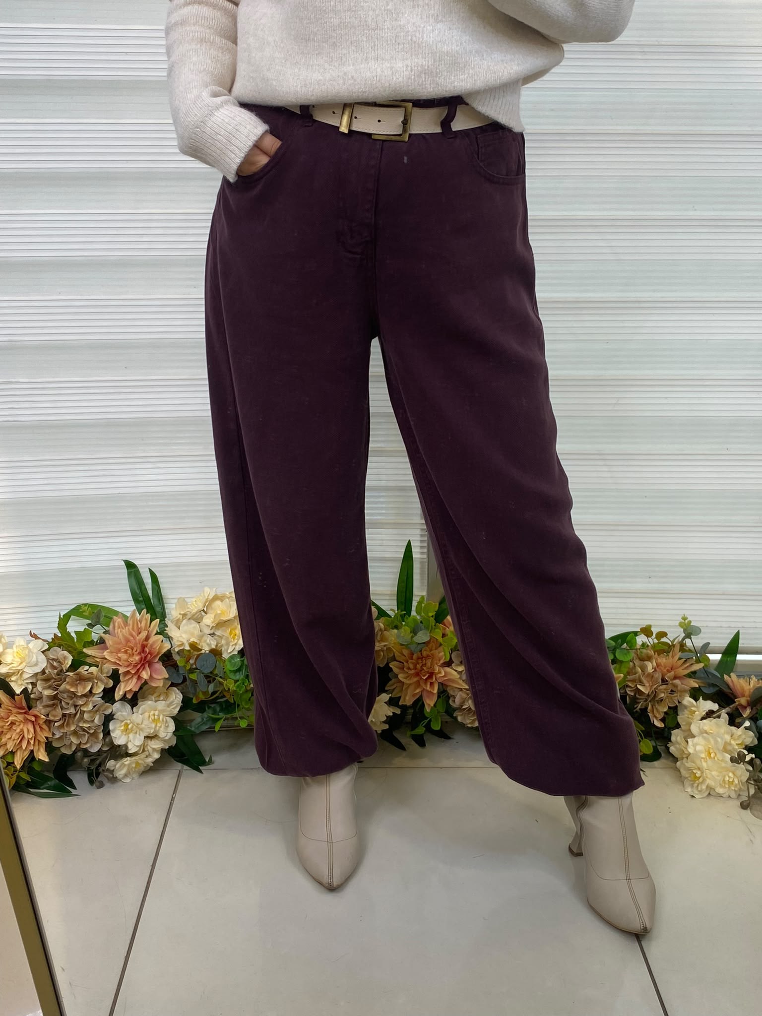 Tensel Pantolon Bordo