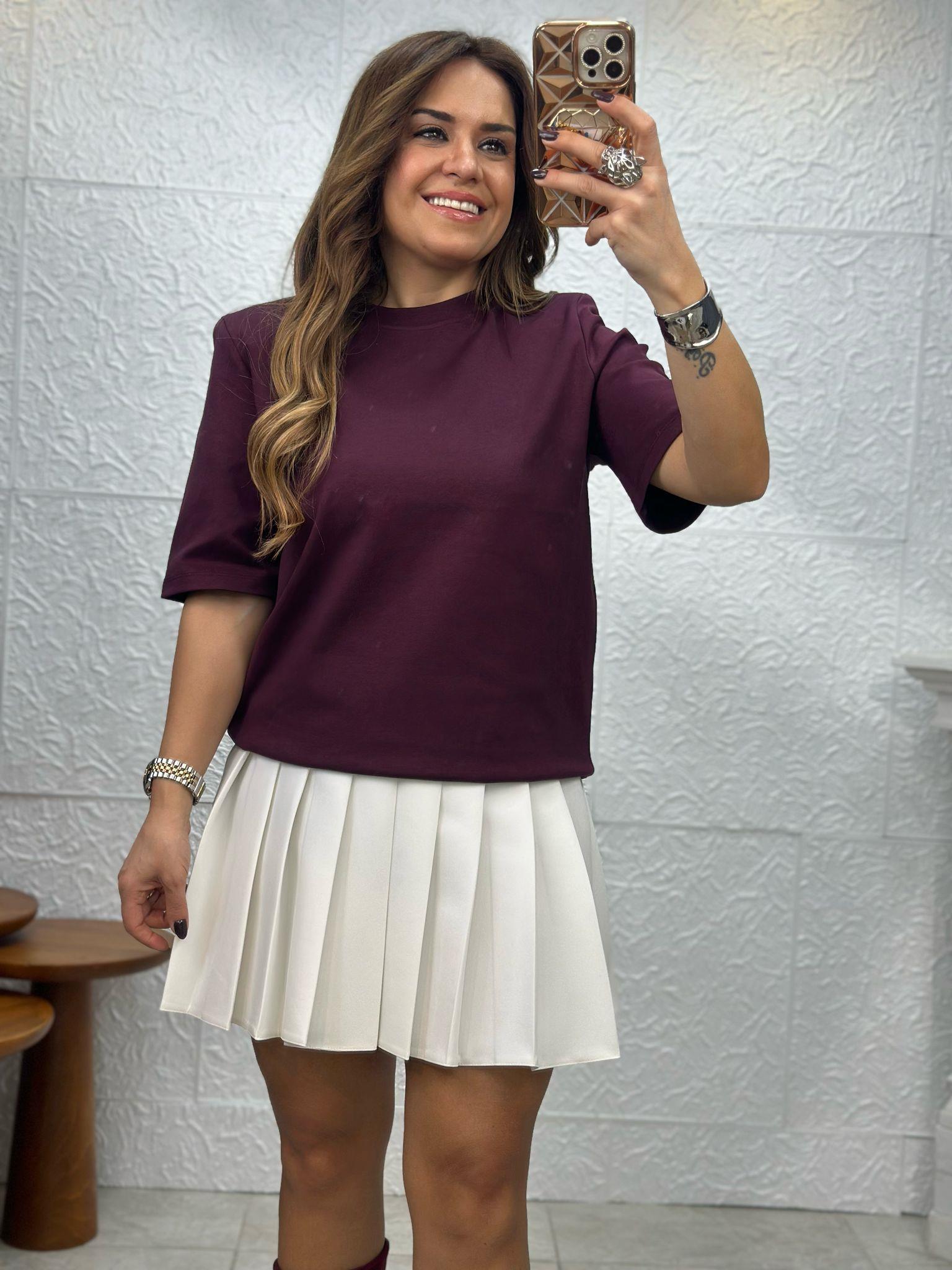 Vatkalı Bordo Tshirt