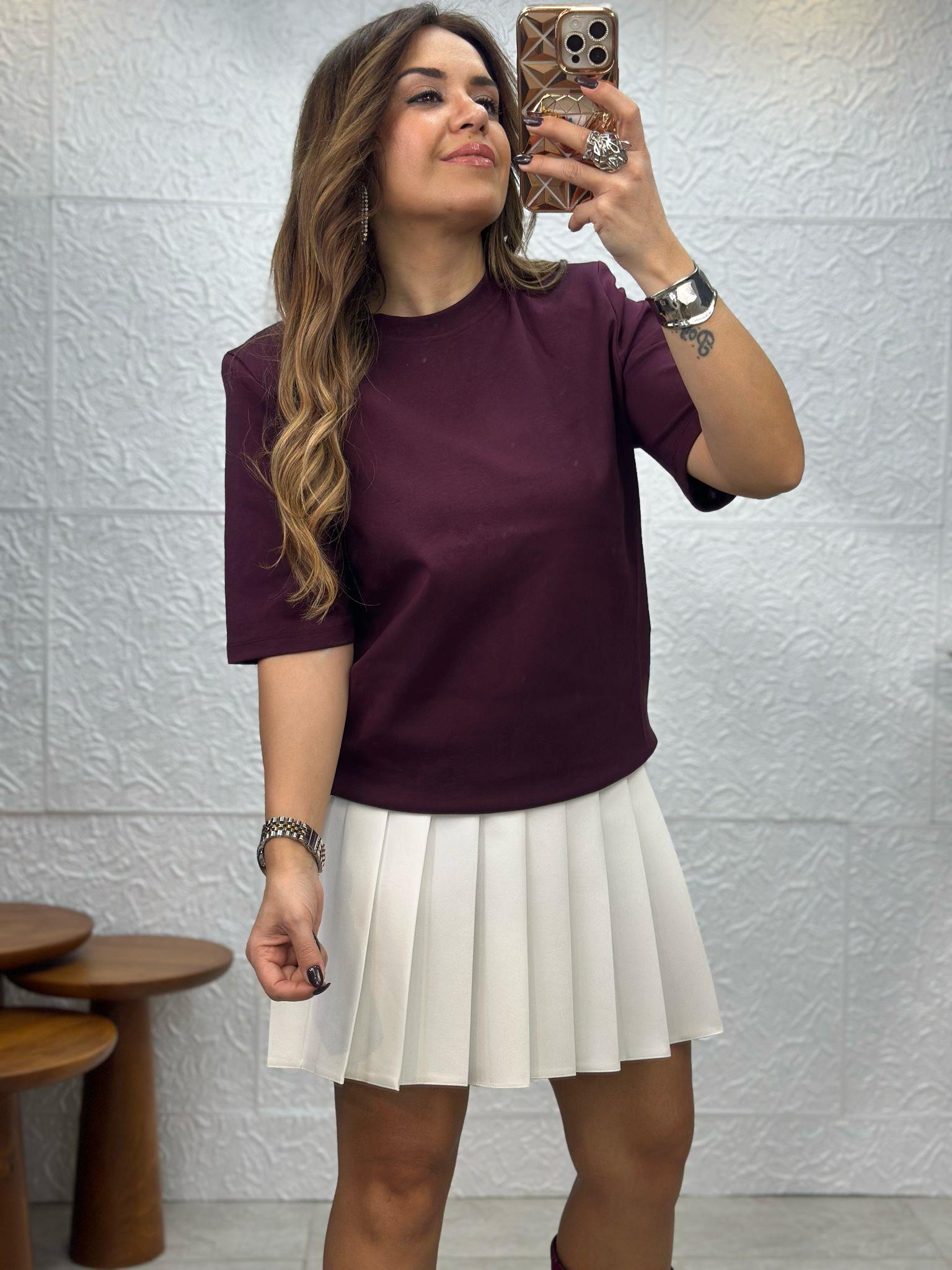 Vatkalı Bordo Tshirt