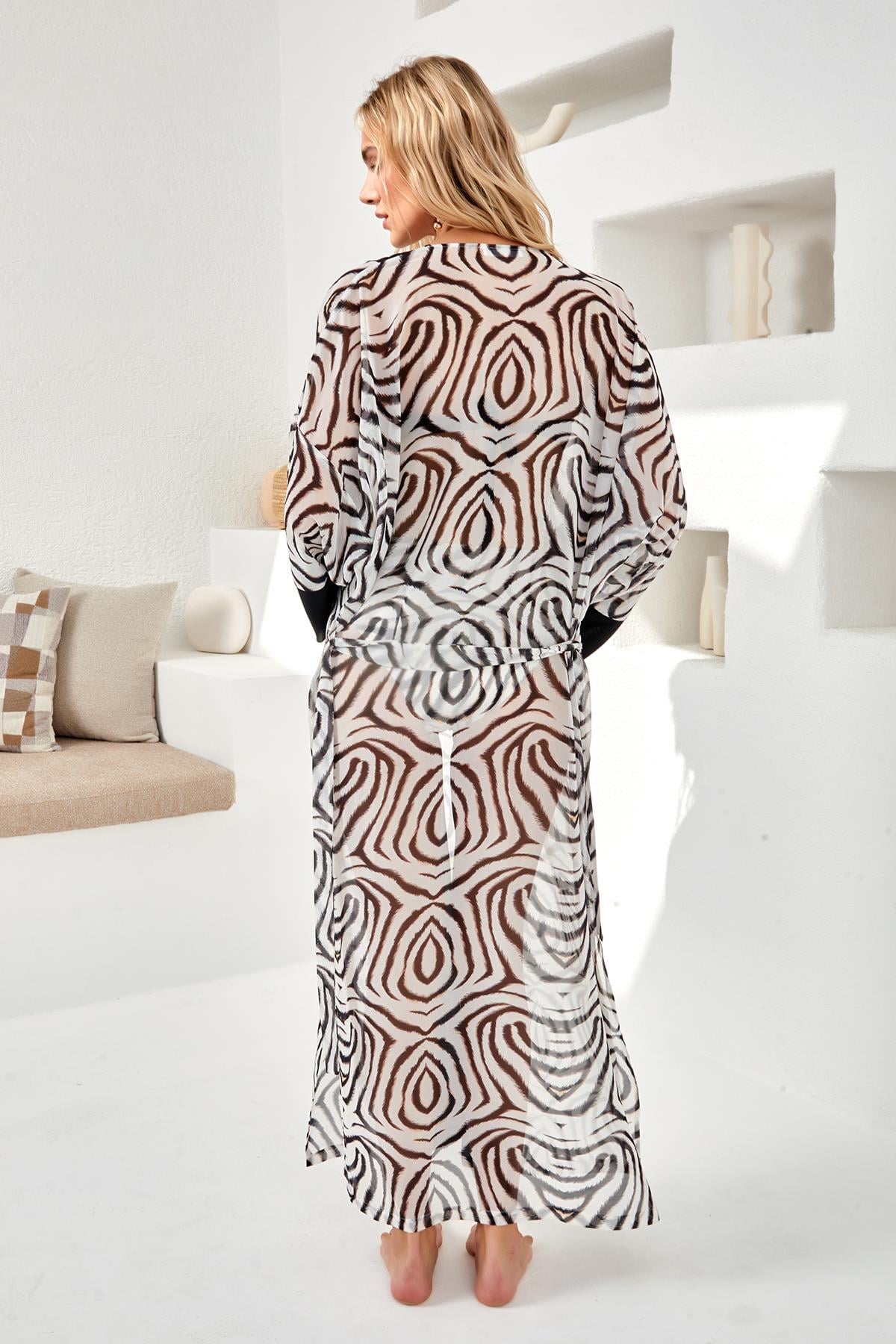 Zebra Desenli Pareo Lpn254800