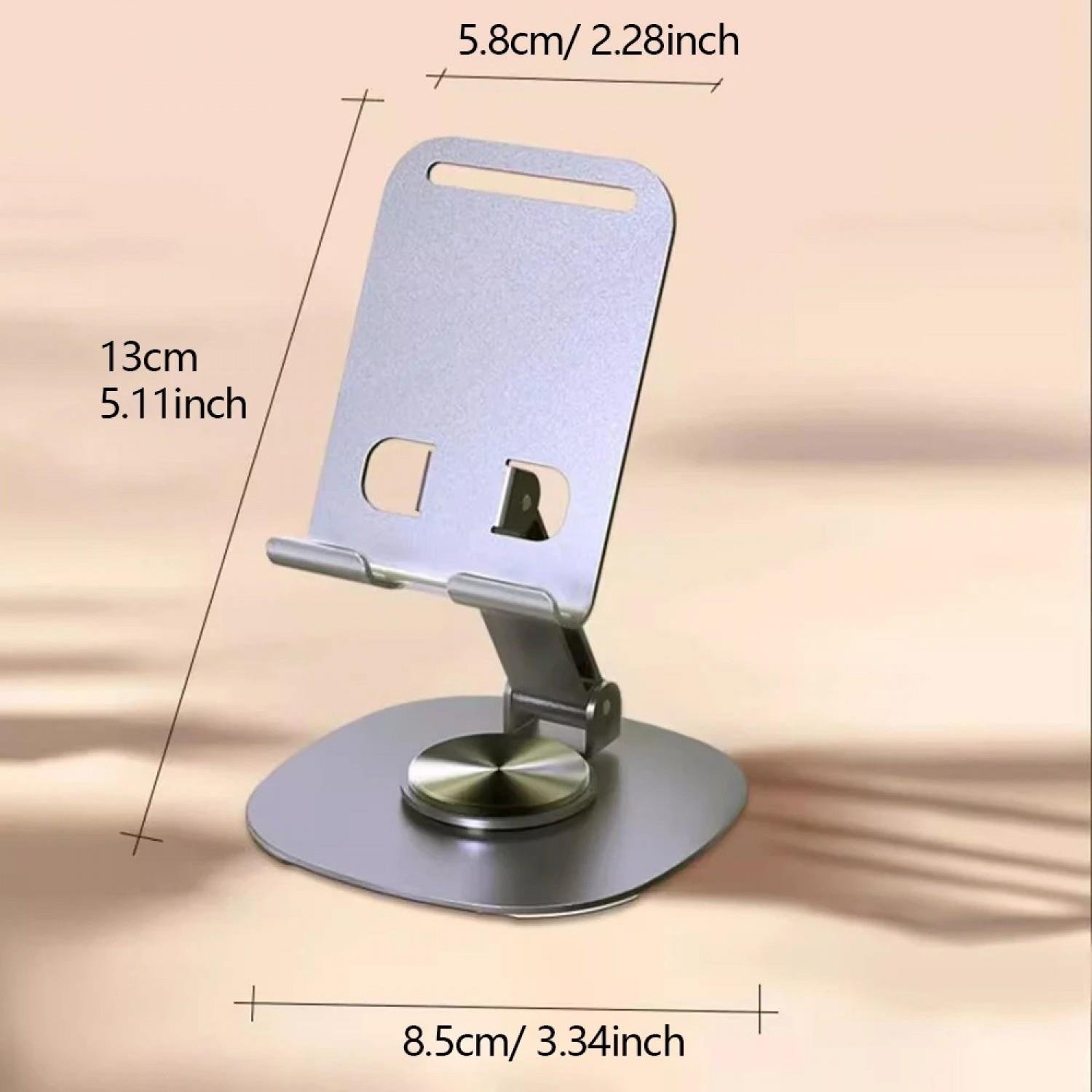 Masaüstü Metal Katlanabilir Telefon ve Tablet Tutucu Bracket 360 Derece Dönen Mor Renk