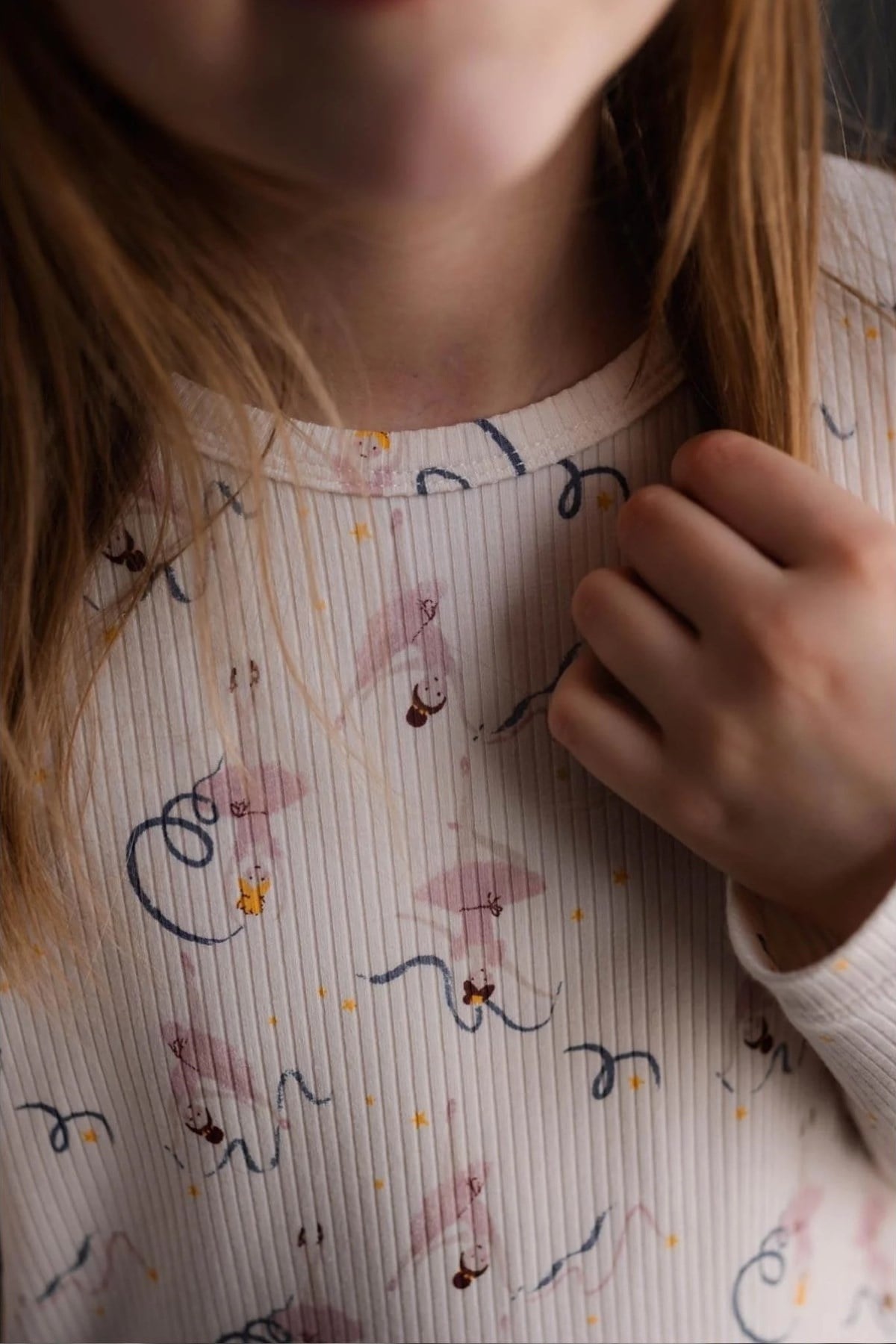 Antebies / Bale Masalı Uzun Kollu Taytlı Pijama Takımı Pembe