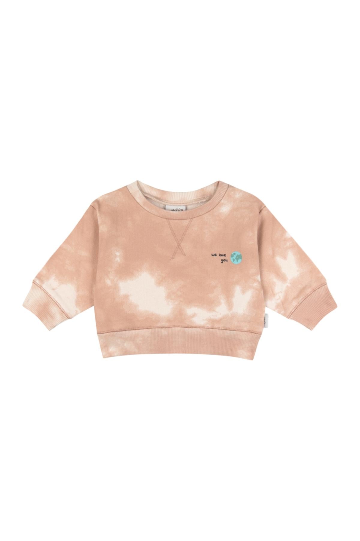 Antebies / Bej Batik Sweatshirt ve Pantolon Set Bej