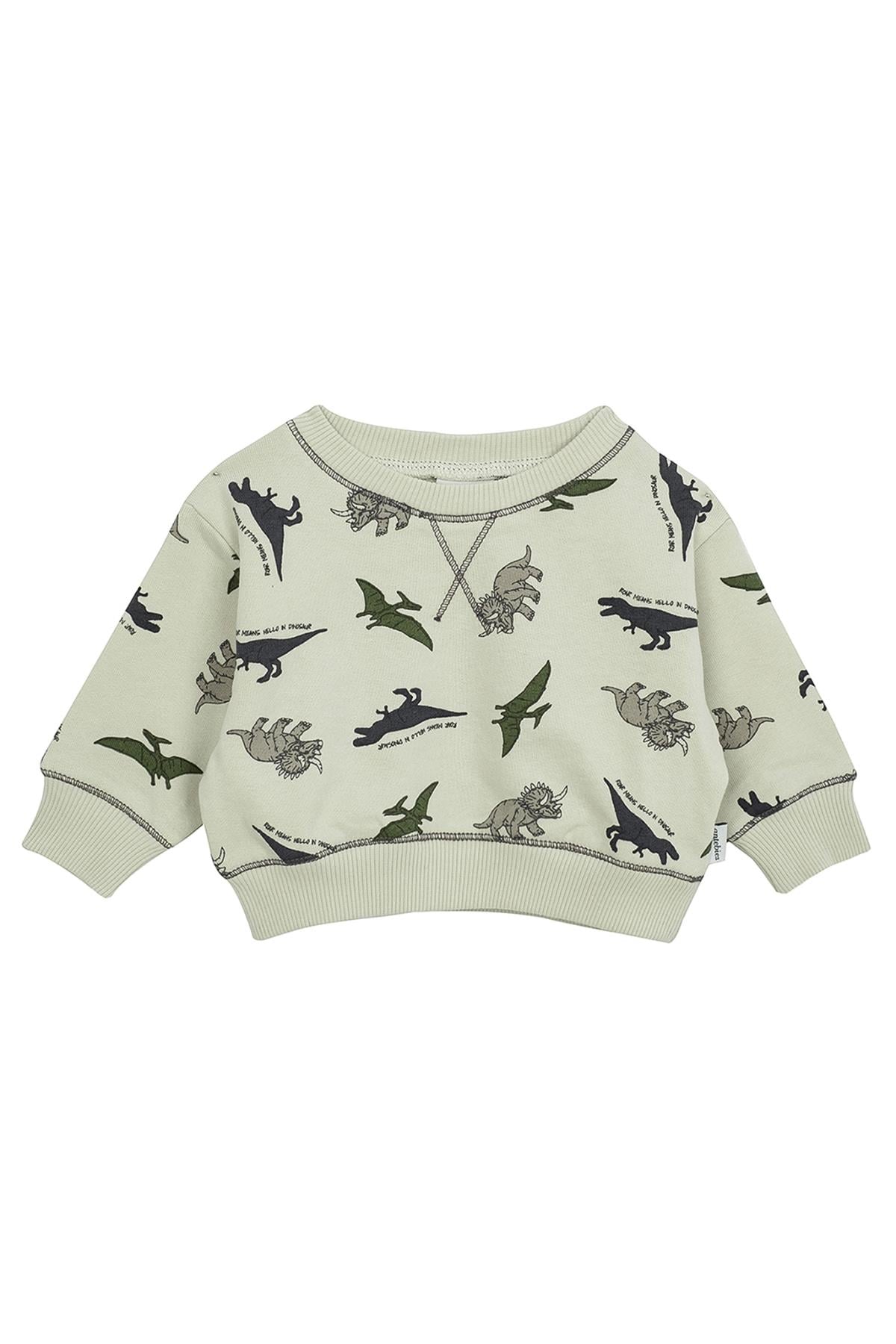 Antebies / Dinazorların Macerası Sweatshirt Yeşil