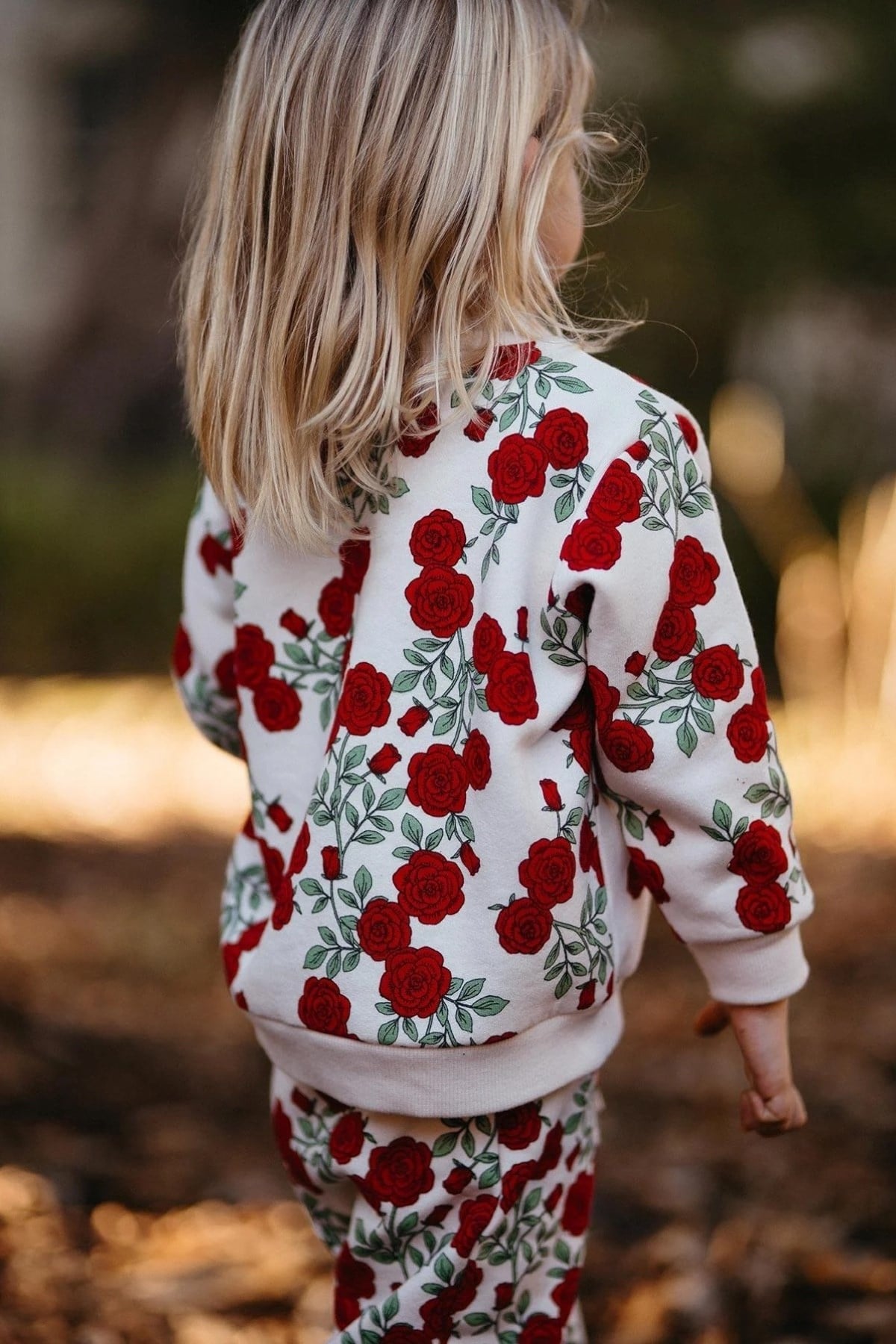Antebies / Gül Bahçesi Sweatshirt Pantolon Set Kırmızı