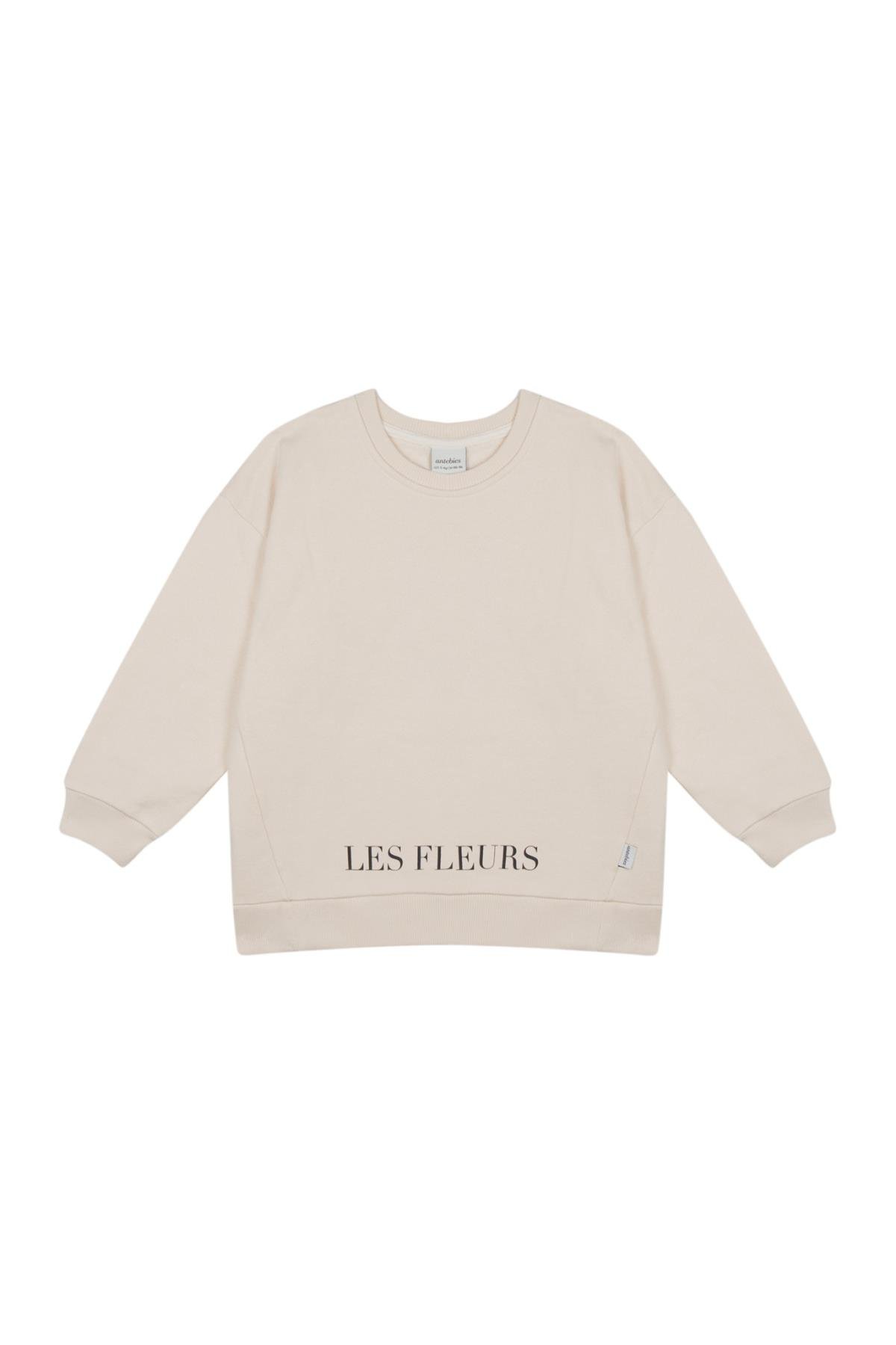 Antebies / ‘’Les Fleurs’’ Sweatshirt Krem