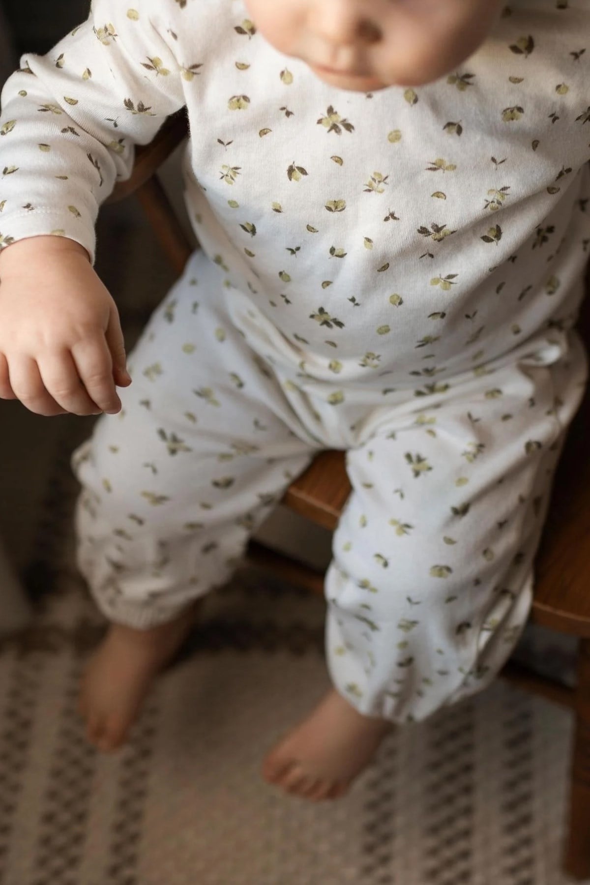 Antebies / Lime Uzun Kollu Tshirt Pantolon Set Krem