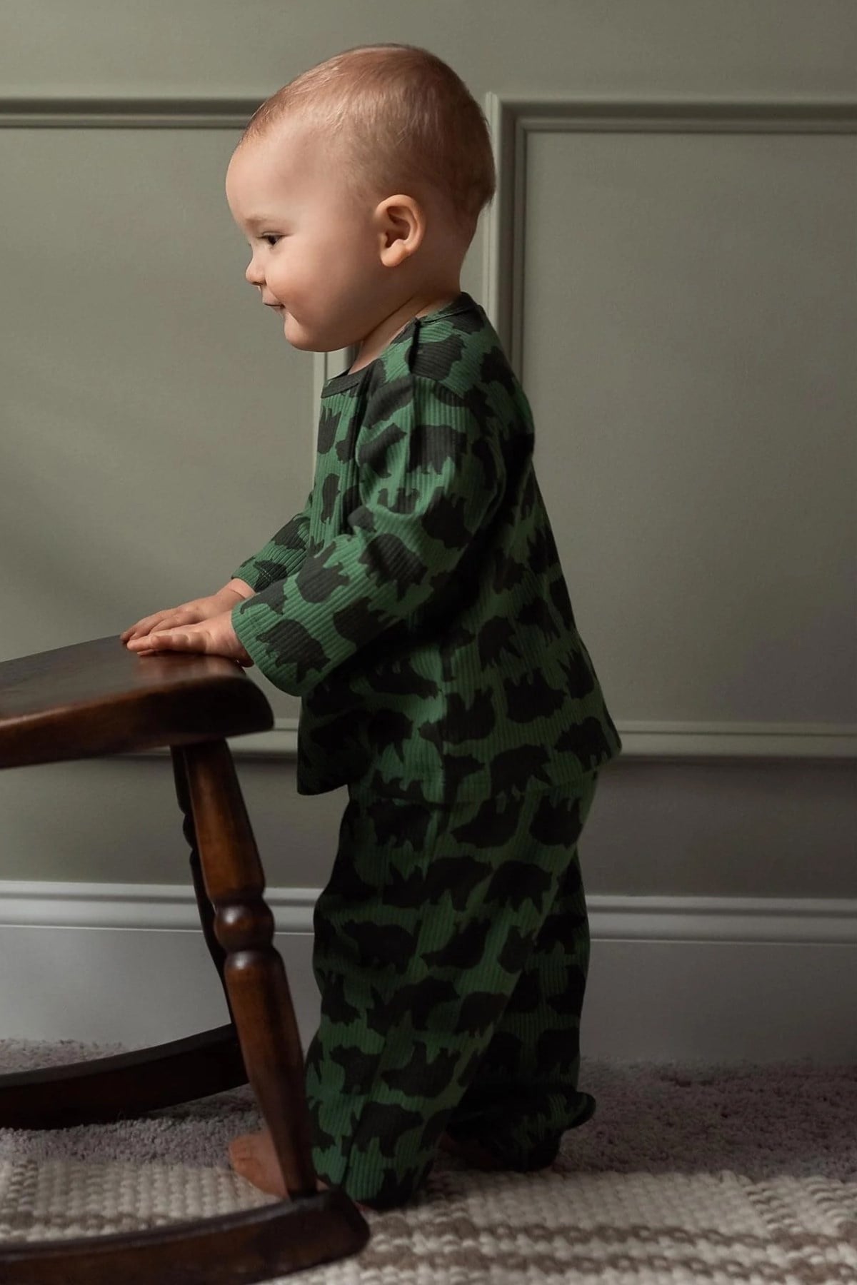 Antebies / Orman Ayıları Uzun Kollu Tshirt Pantolon Set Yeşil
