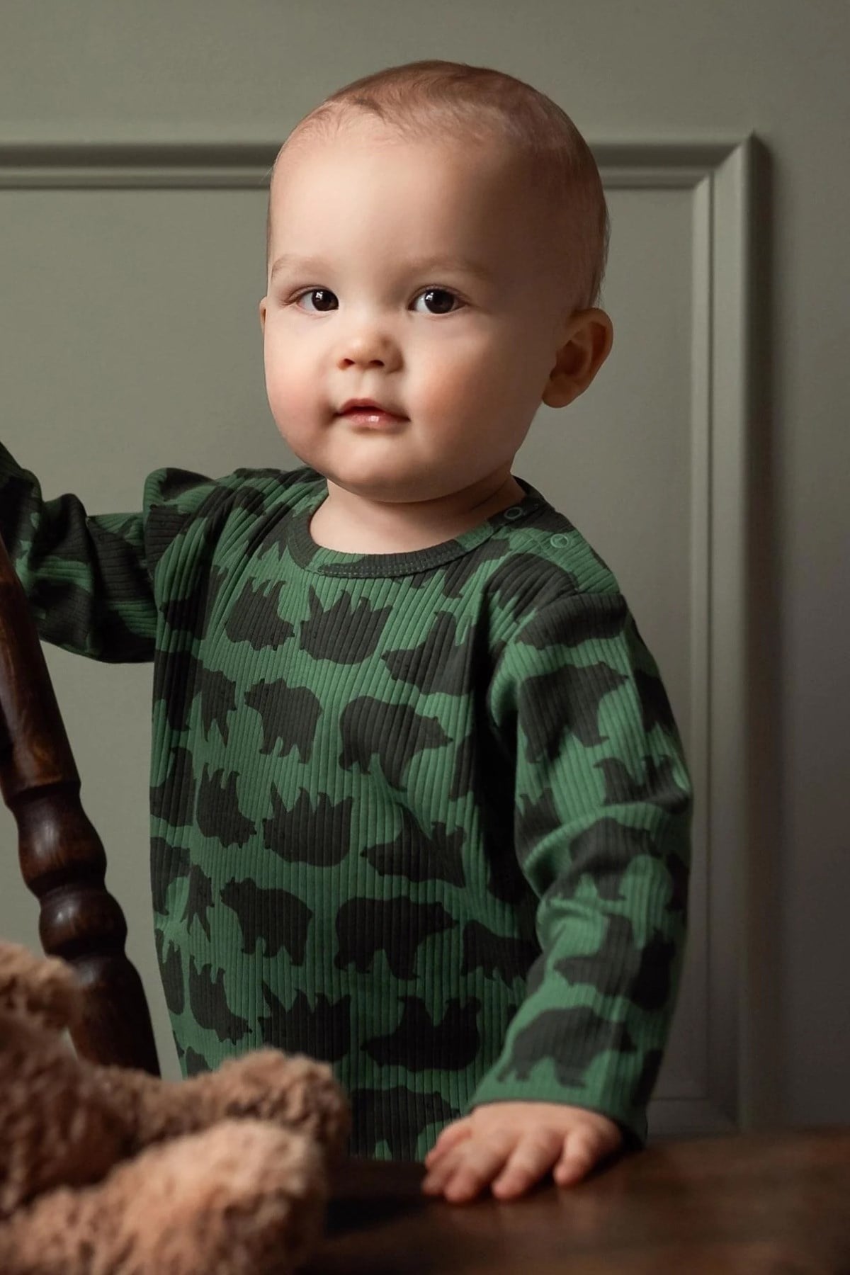 Antebies / Orman Ayıları Uzun Kollu Tshirt Pantolon Set Yeşil