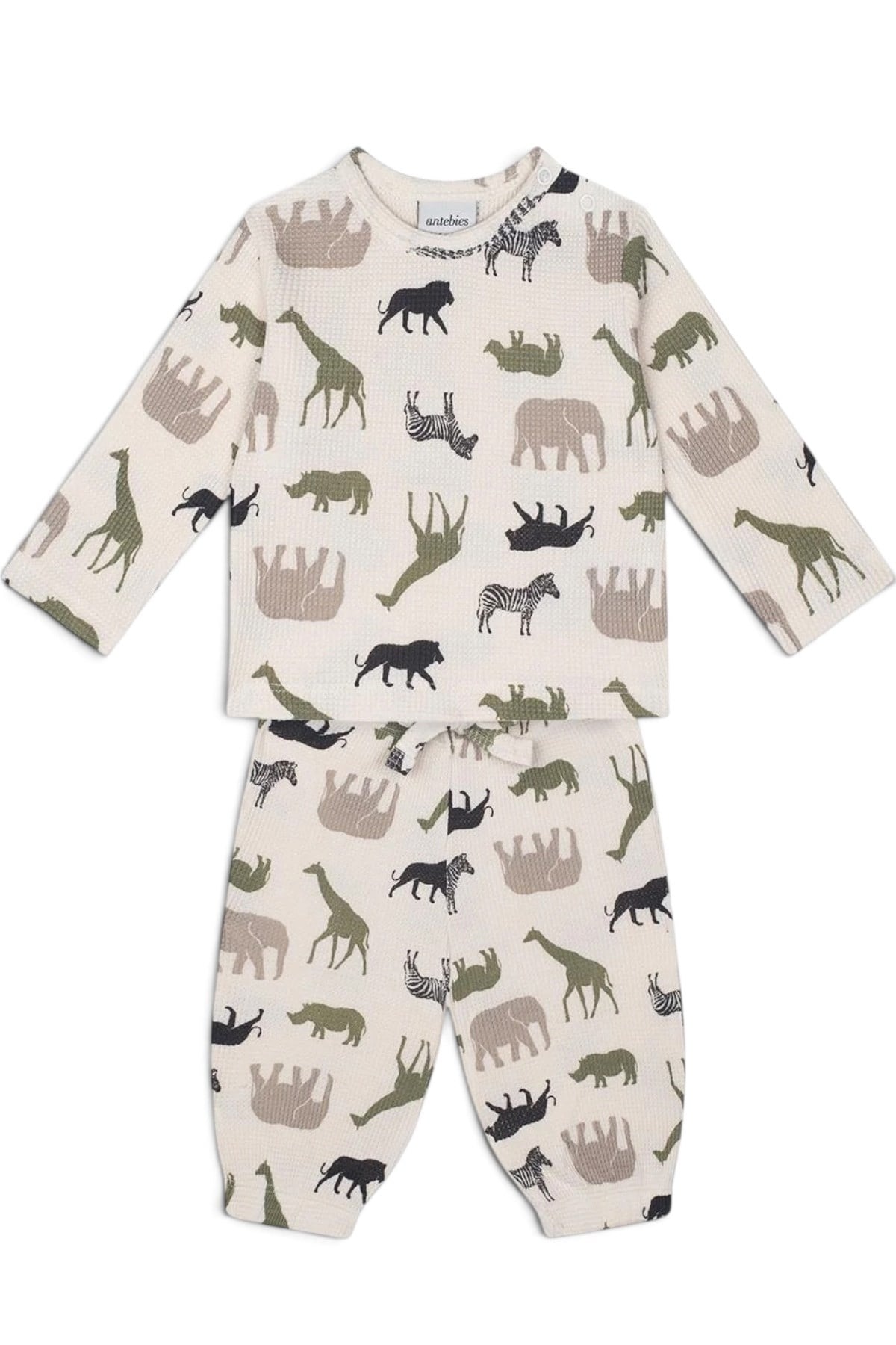Antebies / Safari Macerası Uzun Kollu Tshirt Pantolon Set Krem