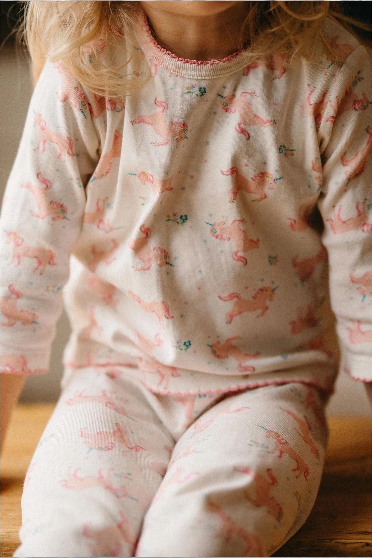 Antebies / Unicorn Masalı Uzun Kollu Tshirt Tayt Set Krem