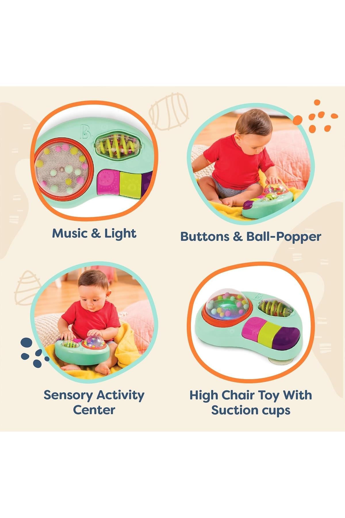B.Toys Müzikli Oyuncak - Activity Suction Toy Çok Renkli