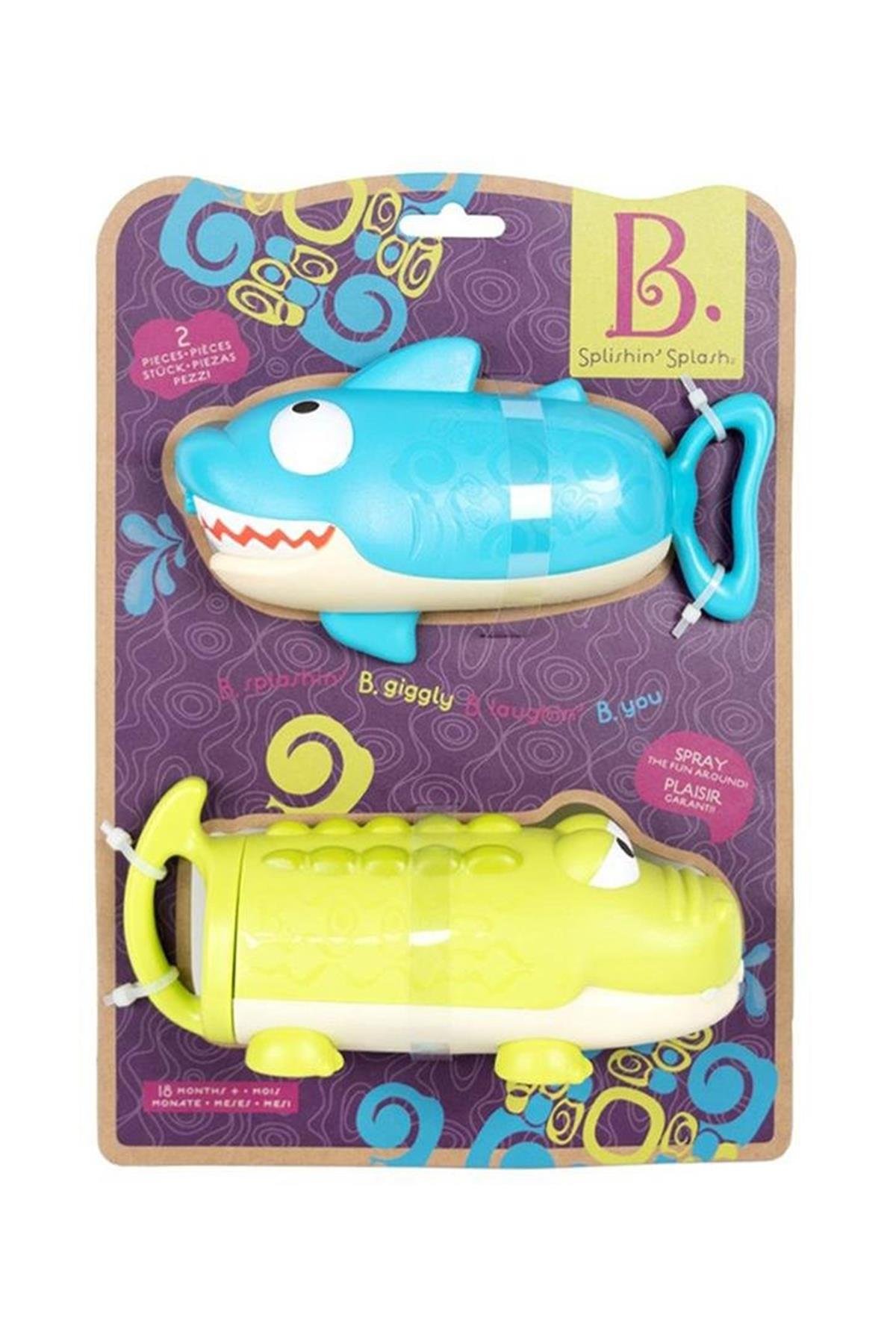 B.Toys Eğlenceli Su Tabancası Timsah ve Köpek Balığı Çok Renkli