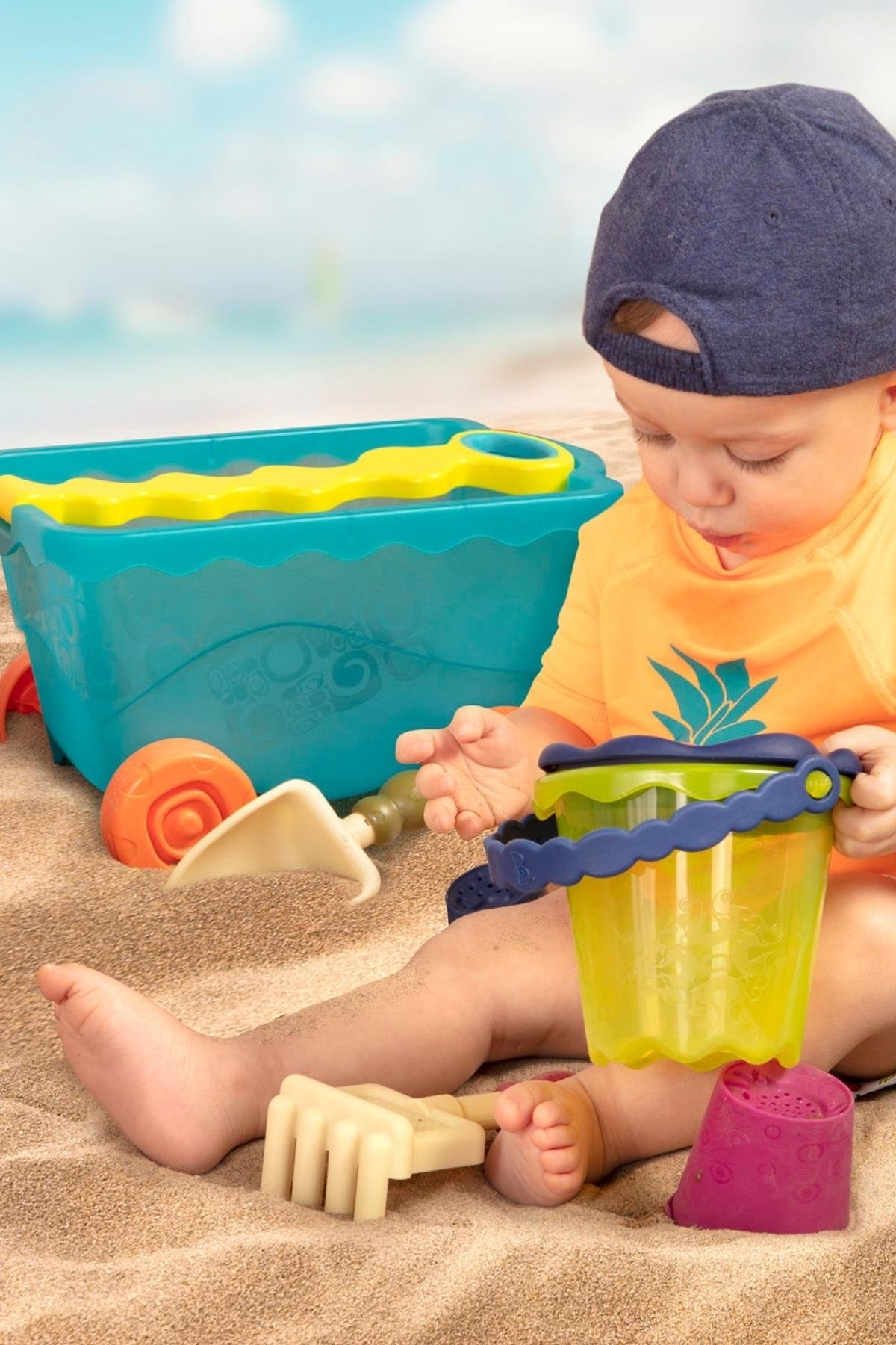 B.Toys Turkuaz Plaj Vagonu Çok Renkli