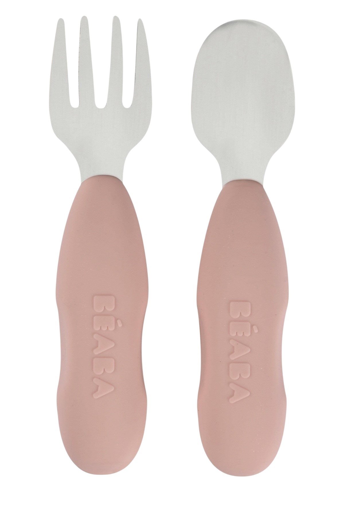 Beaba / Paslanmaz Çelik Çatal Kaşık Şeti, Cotton Candy Pembe